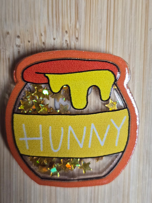 Acrylic focal beads shaker style- hunny pot