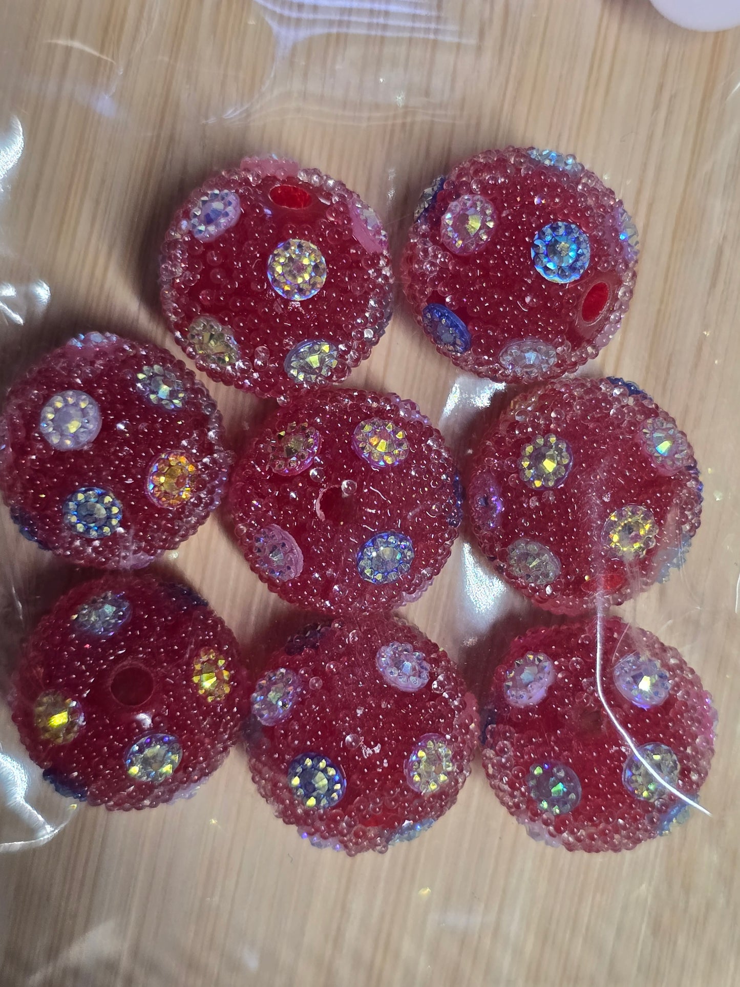 Small packs of acrylic beads