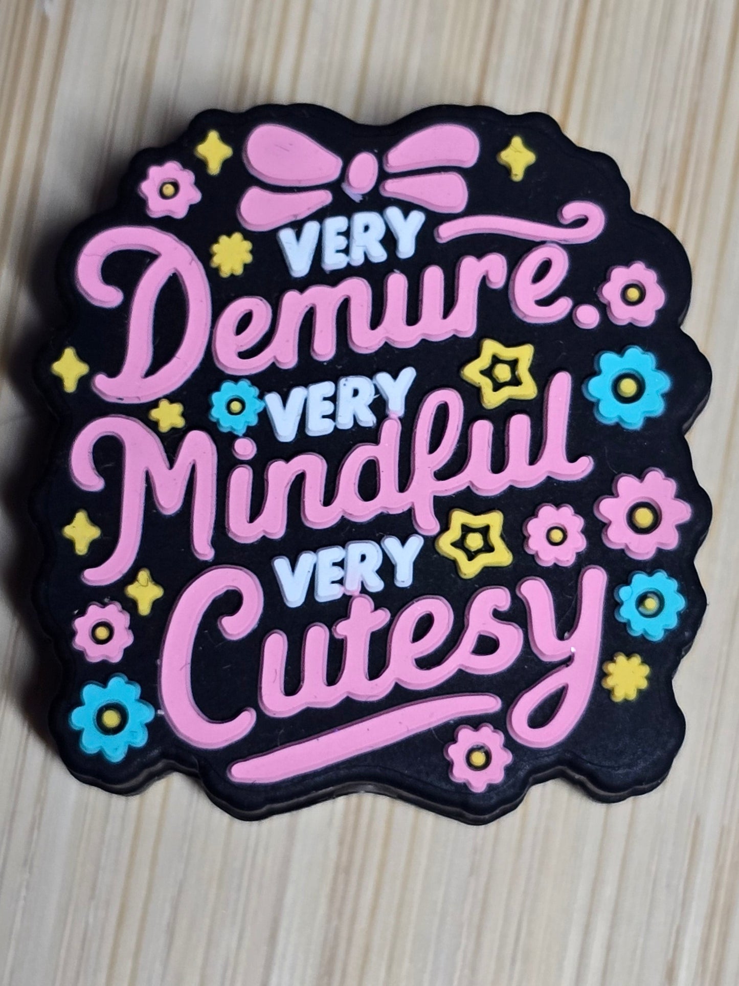 Focal silicone cute saying