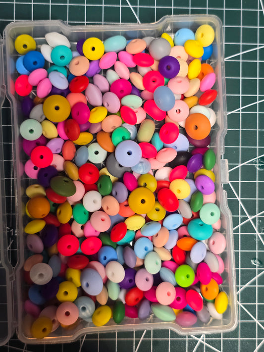 Silicone lentil spacer beads- various sizes
