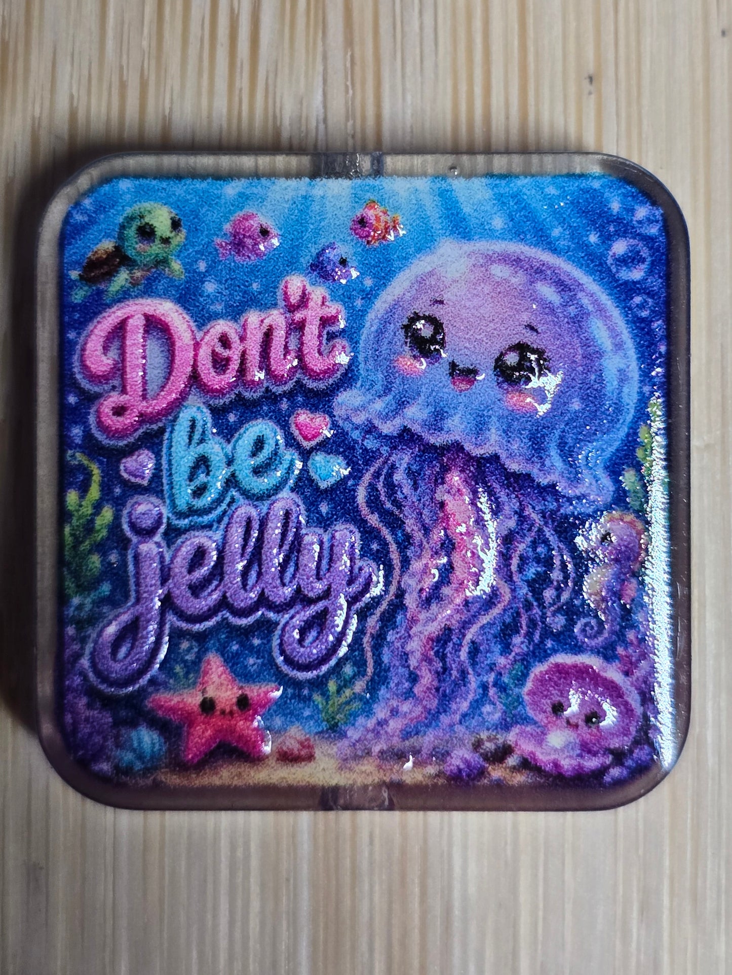 Acrylic focal beads cutesy jellyfish