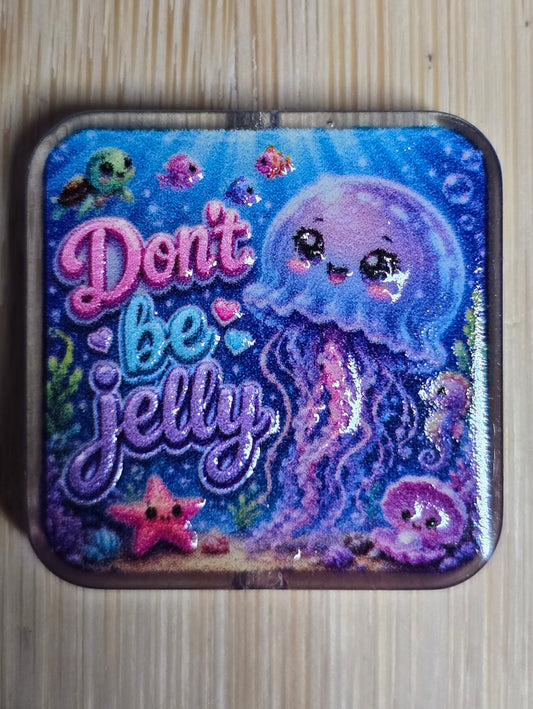 Acrylic focal beads cutesy jellyfish