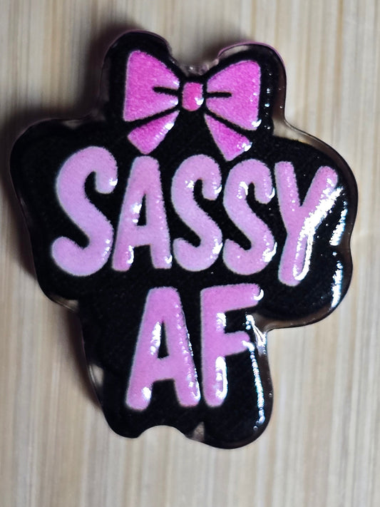 Acrylic focal beads sarcastic humor