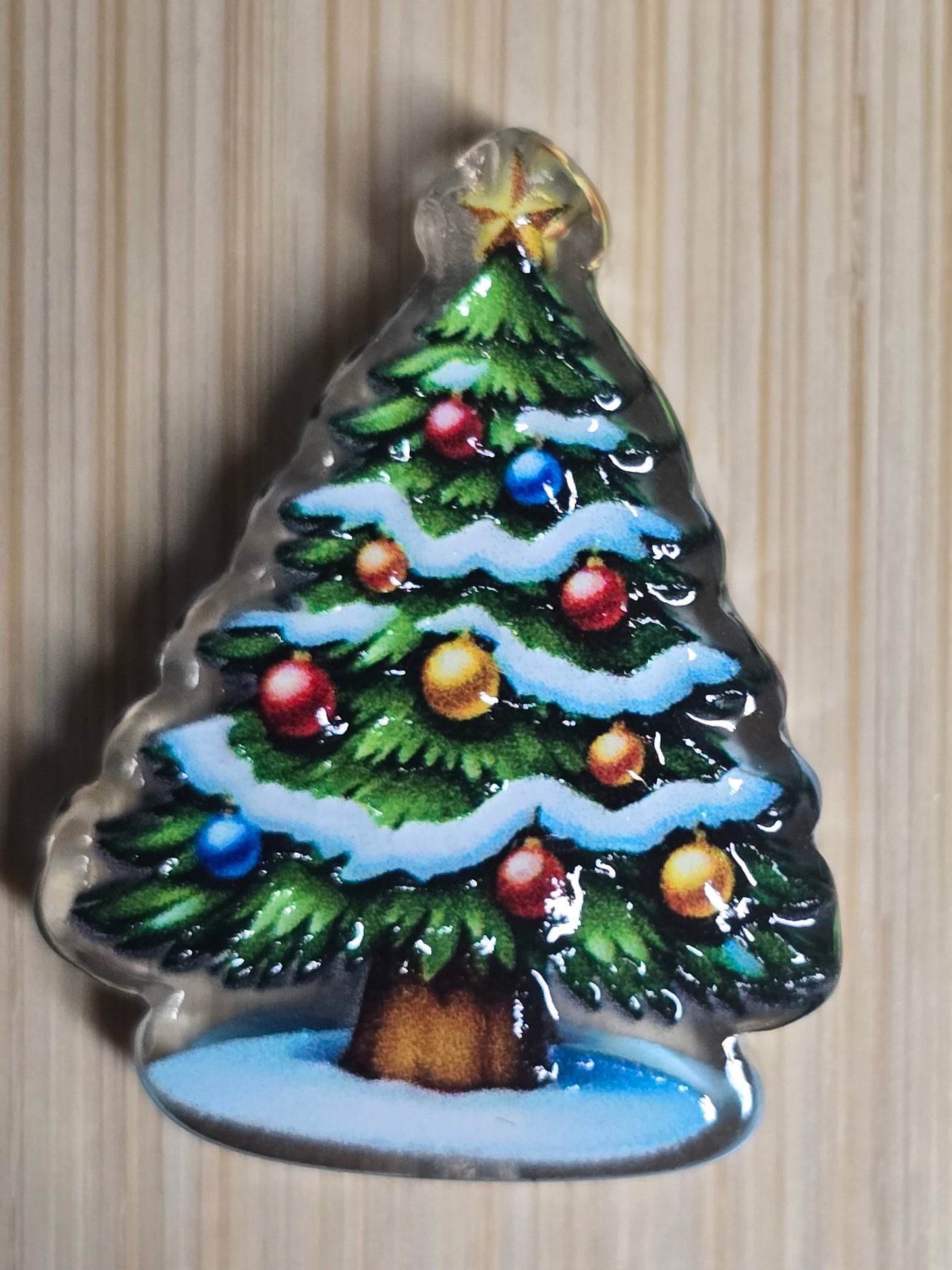 Focal acrylic beads christmas tree