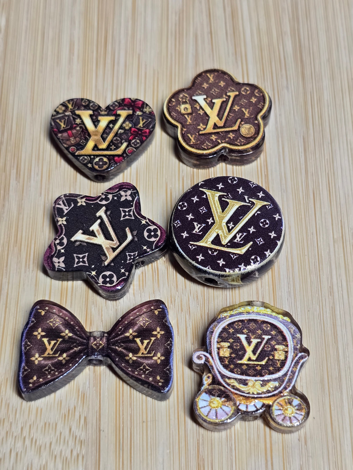 Acrylic focal beads designer inspired mix