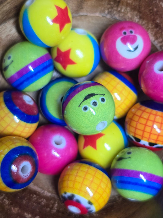 Acrylic character 16mm beads