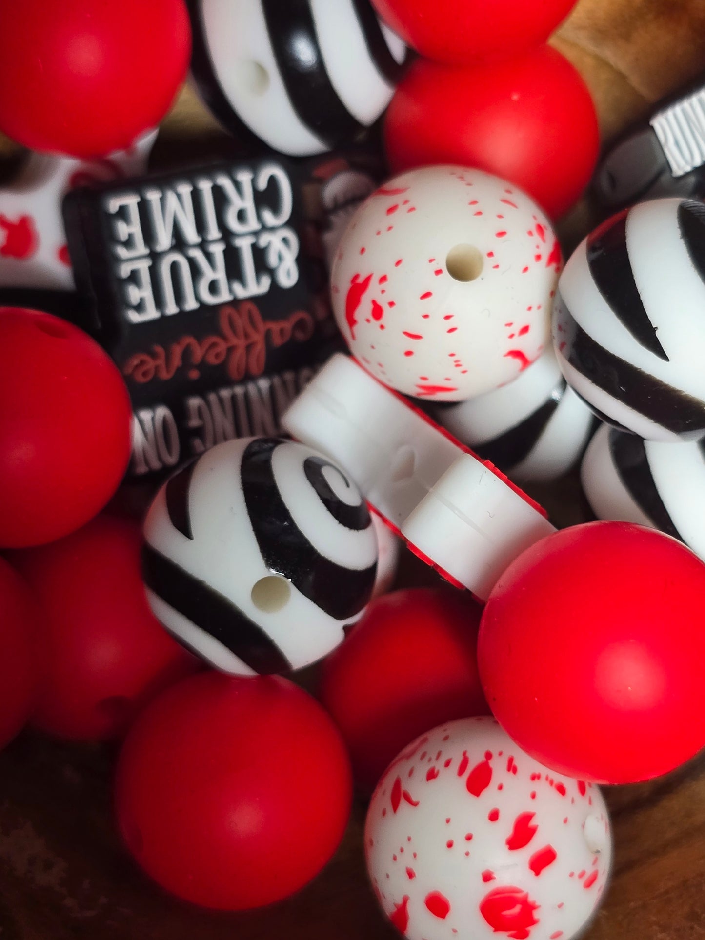 15mm silicone printed beads