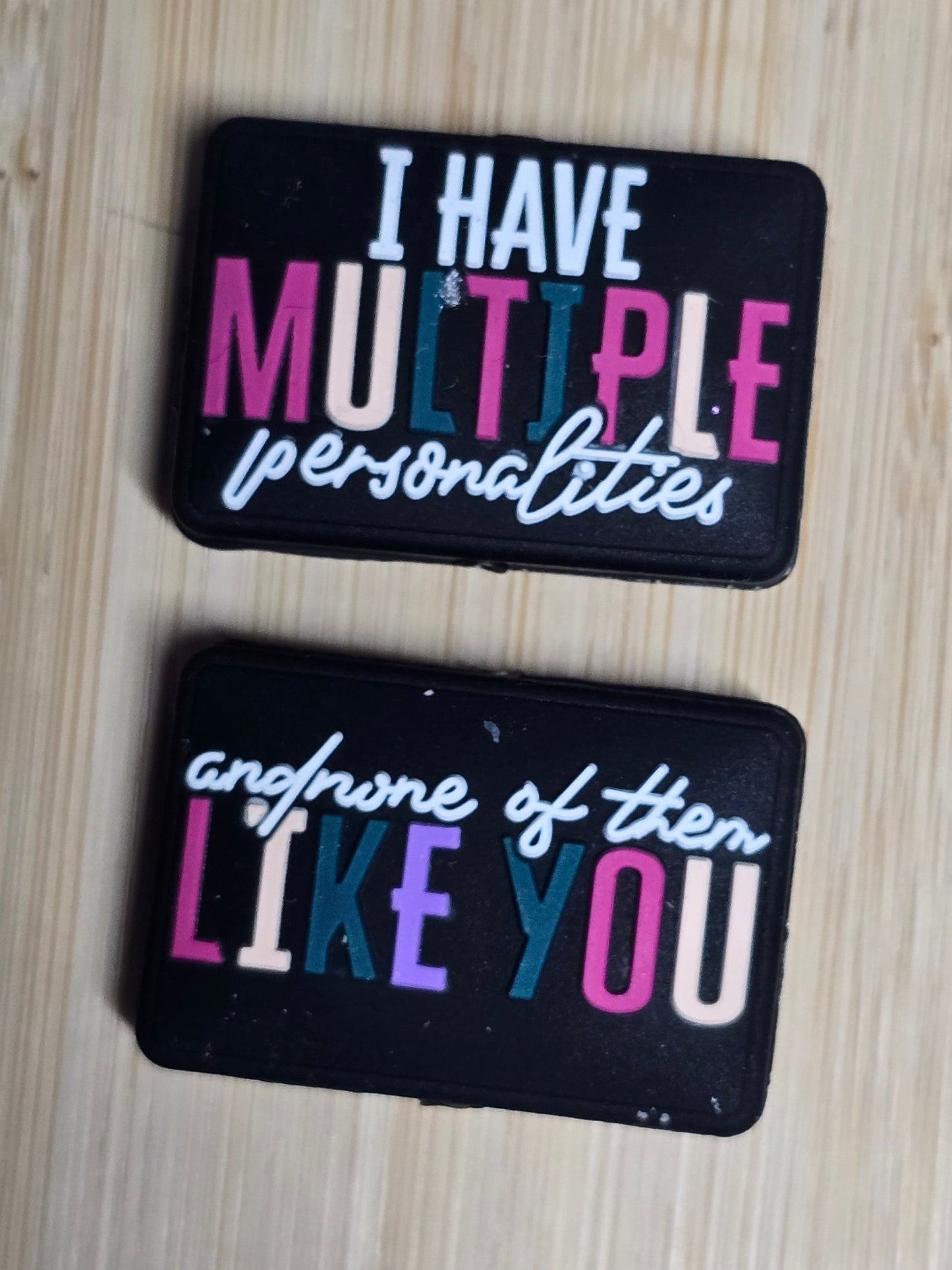 Focal silicone double sided  sarcastic humor