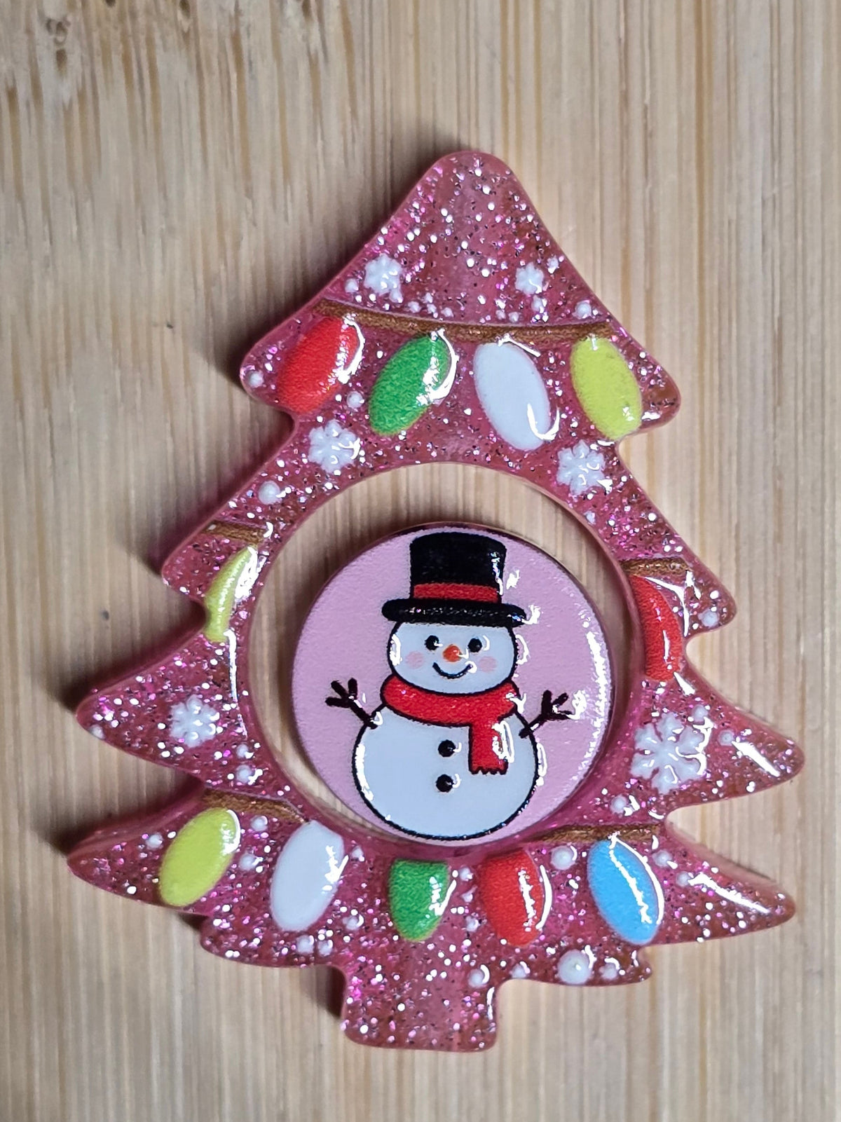 Acrylic focal beads 2pc christmas set