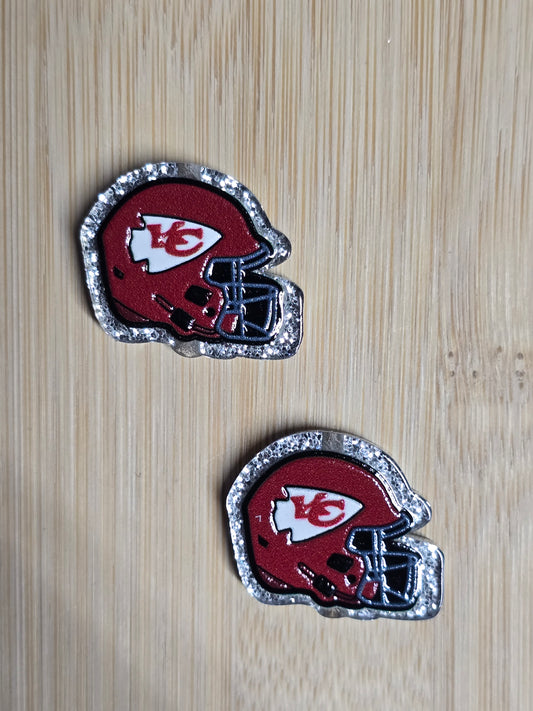 Focal- acrylic focal beads football team