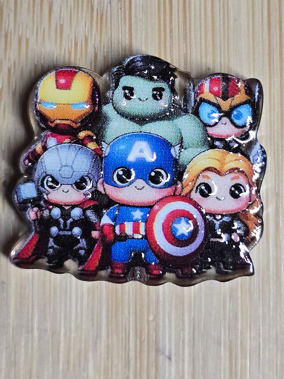 Acrylic focal beads superhero