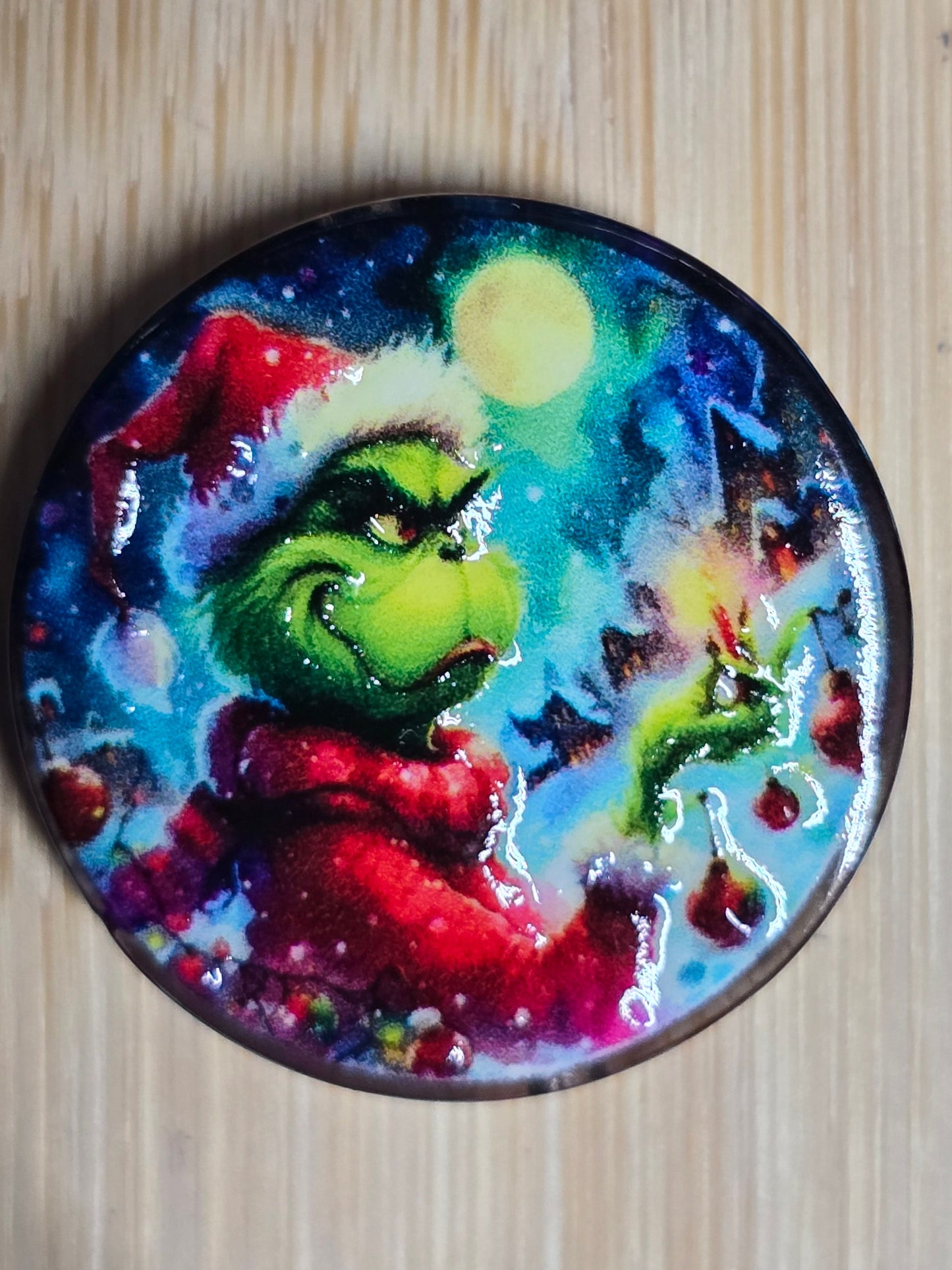 Acrylic focal beads christmas green gay