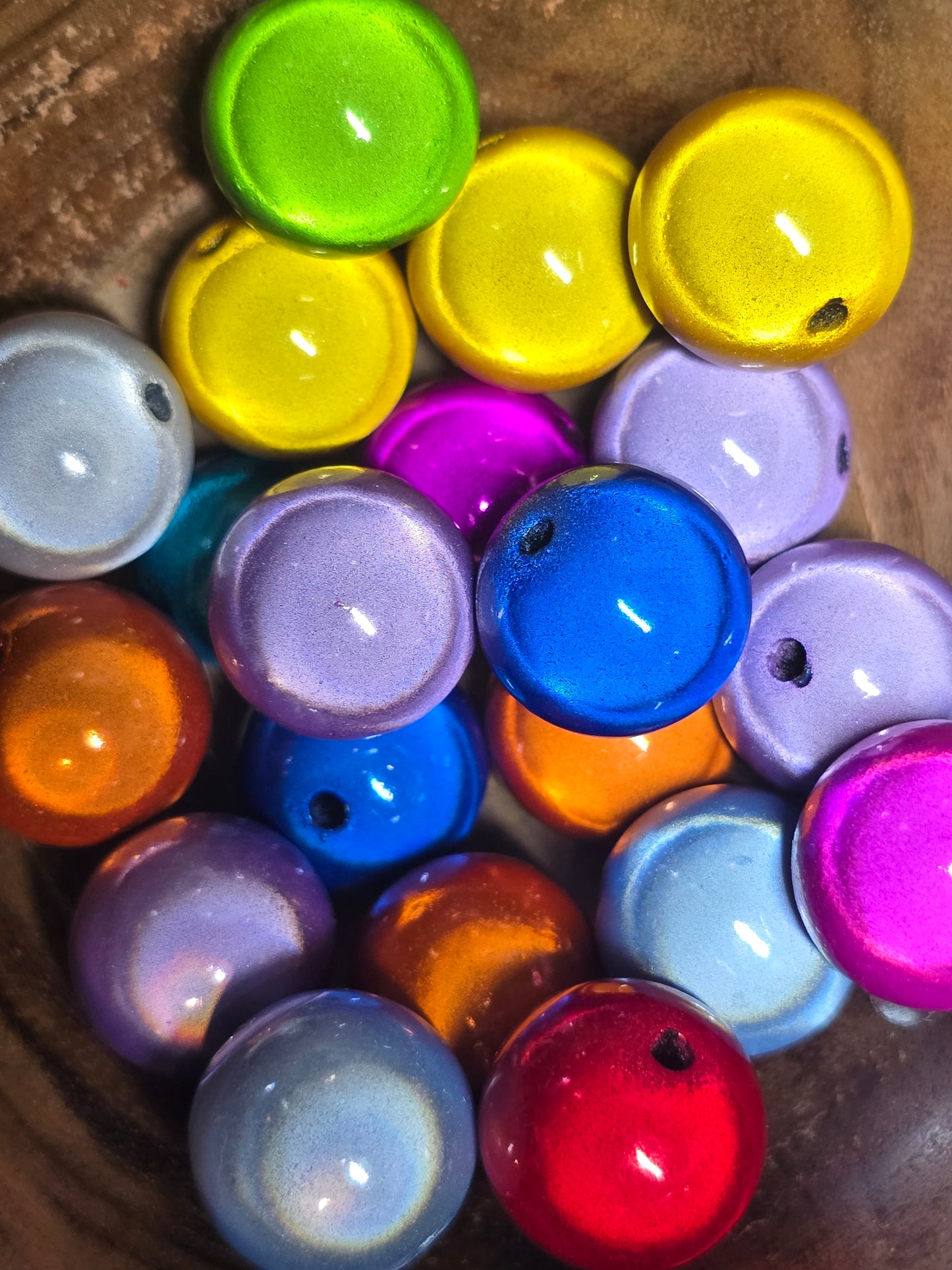 Acrylic 16mm colorful bubble beads
