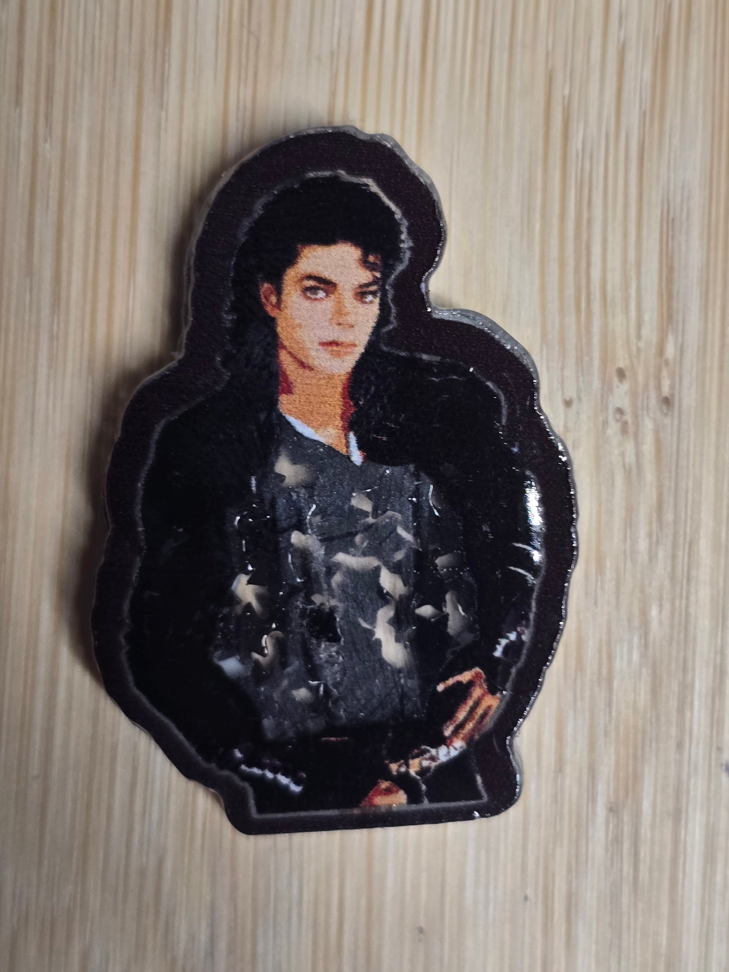Acrylic focal beads shaker style 80's popular singer/dancer