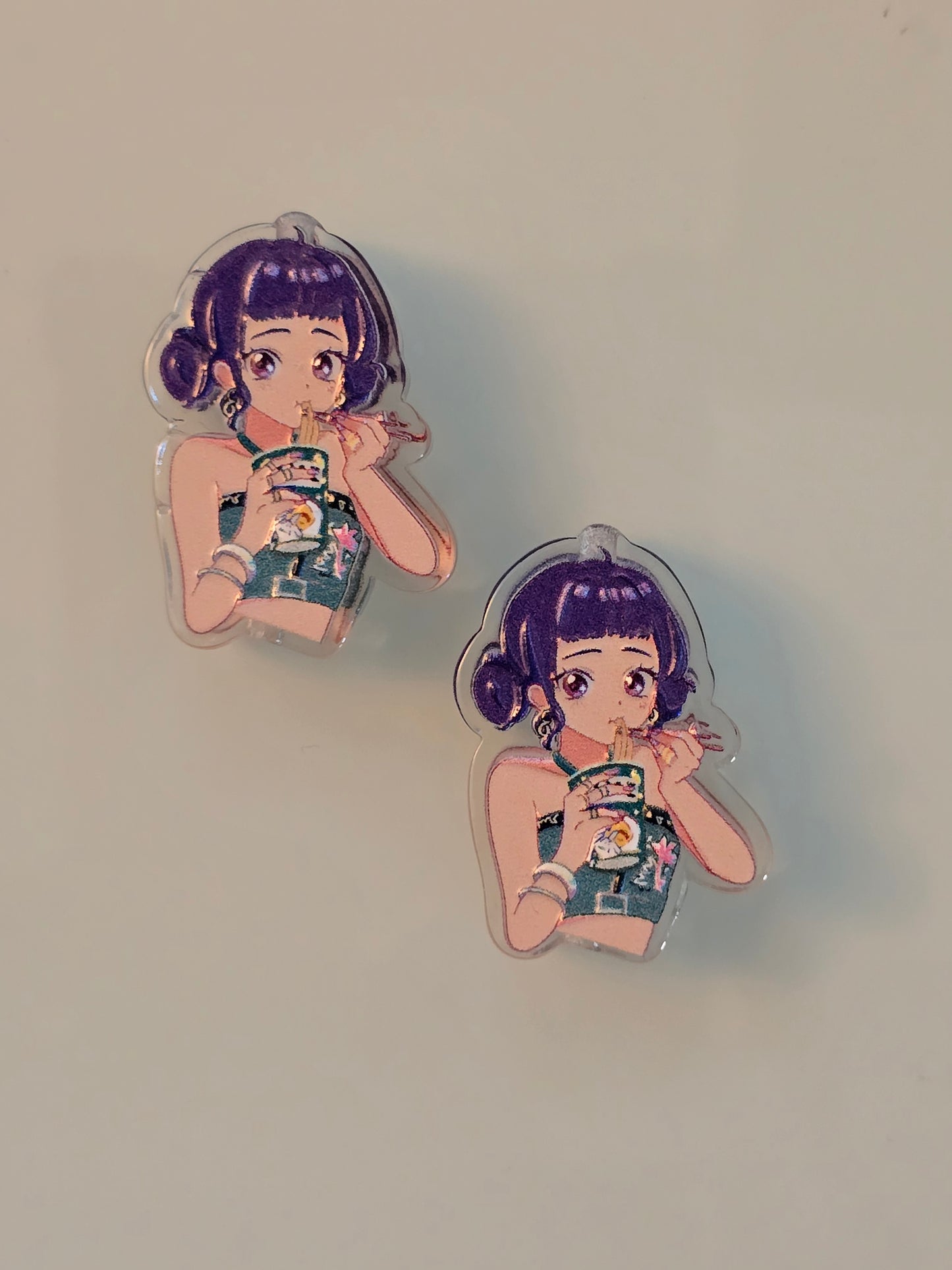 Acrylic focal beads girl band