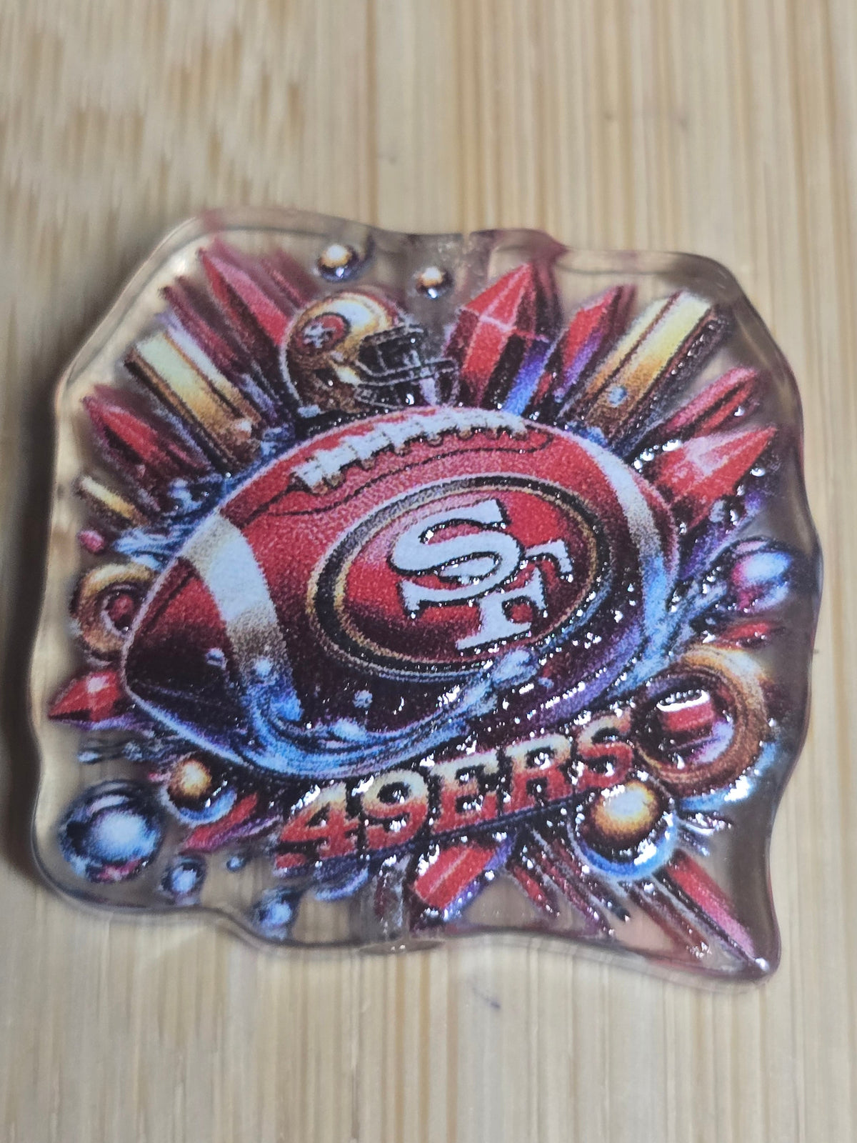 Acrylic focal beads nfl football teams