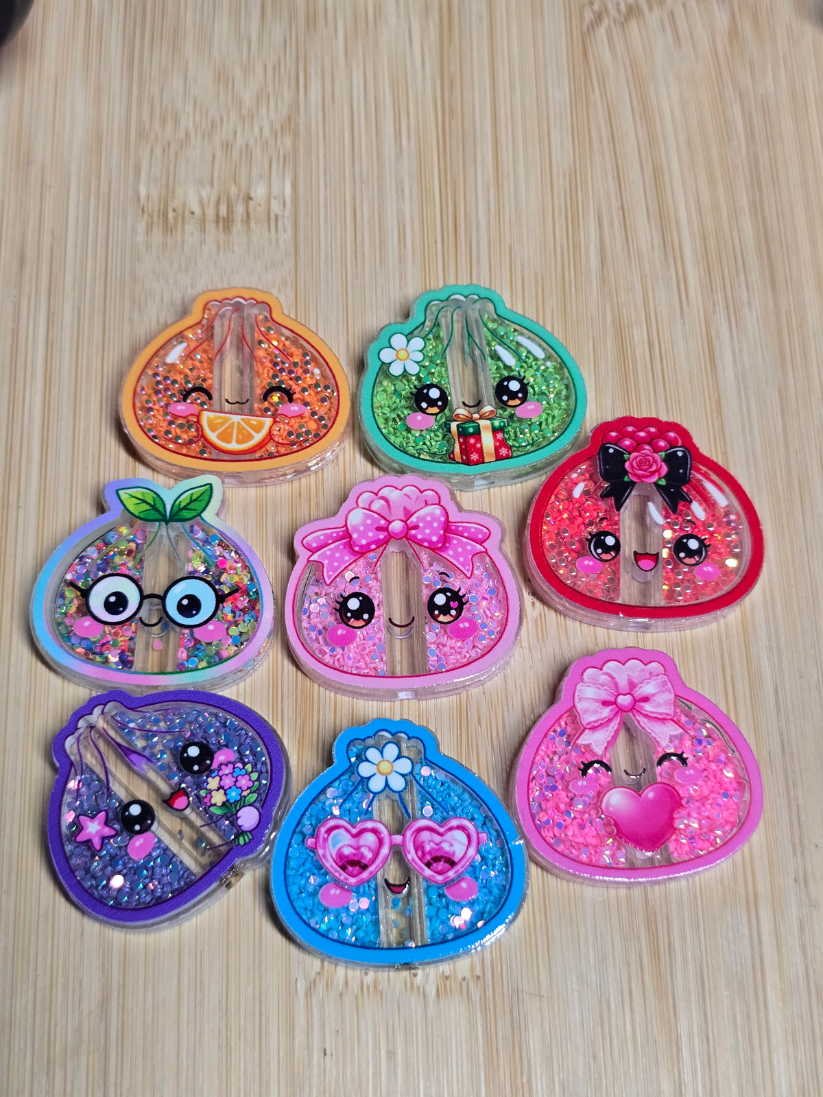 Acrylic focal shaker beads- dumpling mix