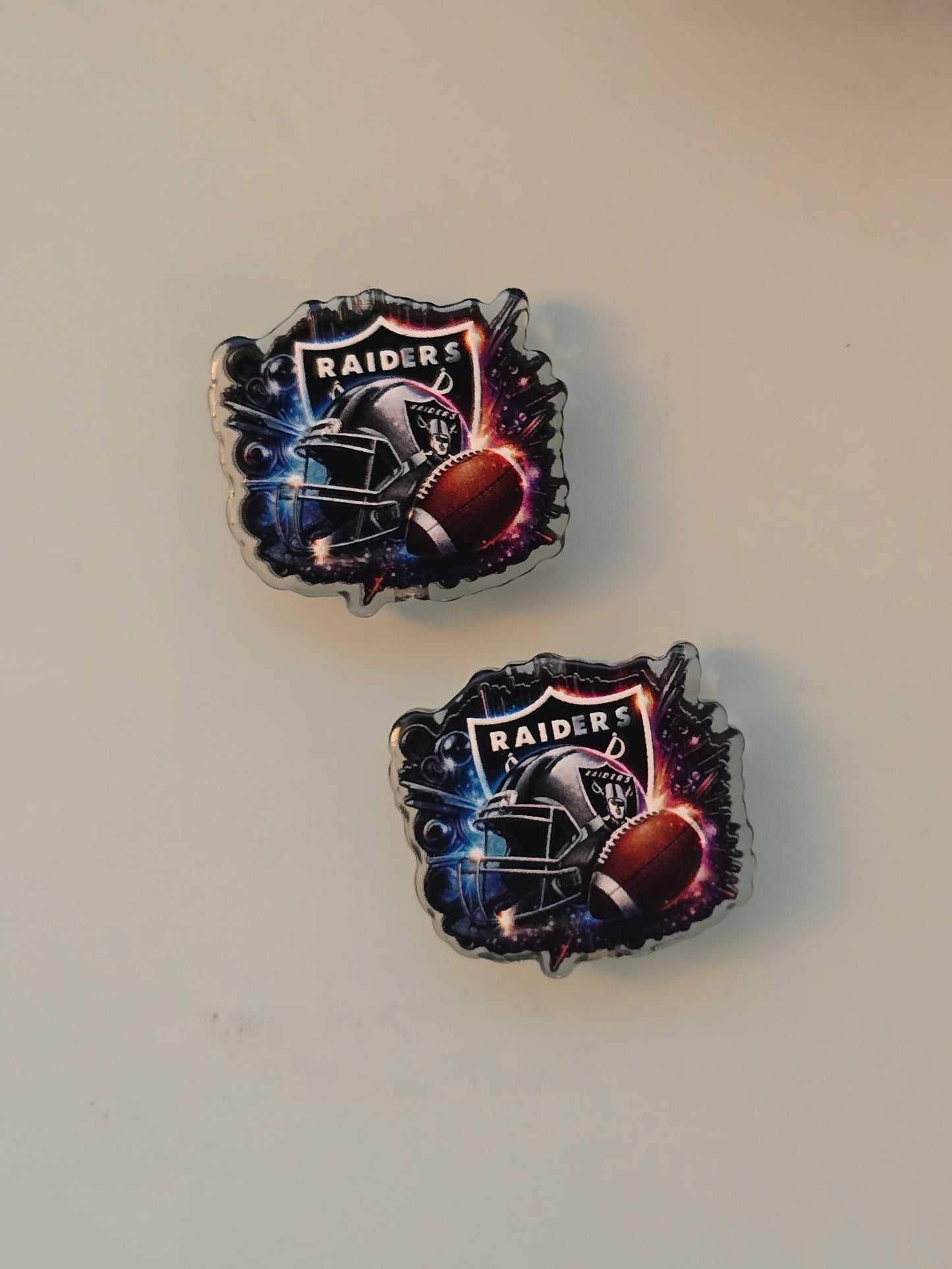 Acrylic focal beads nfl football teams