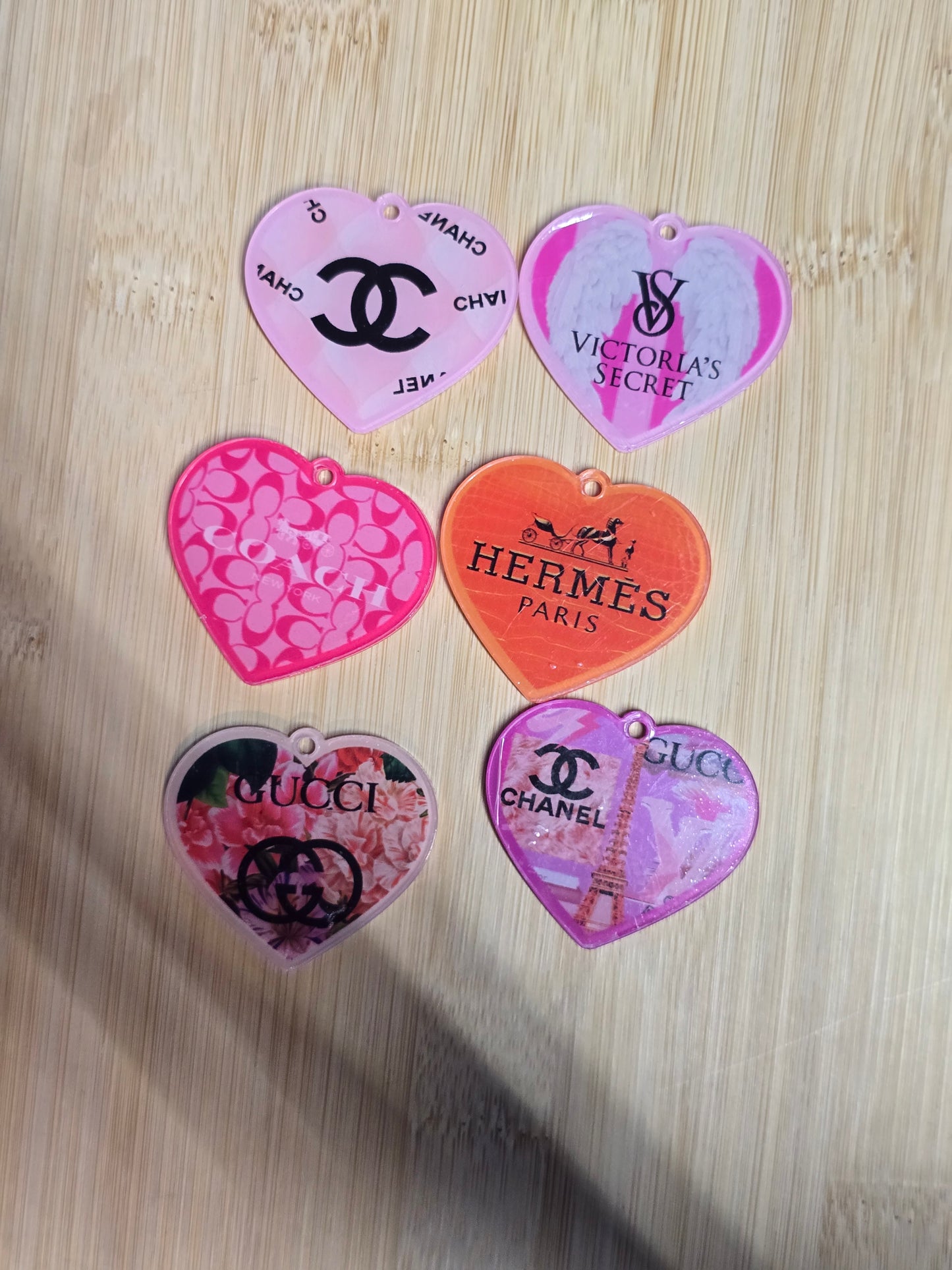 Acrylic pendant 6pcs