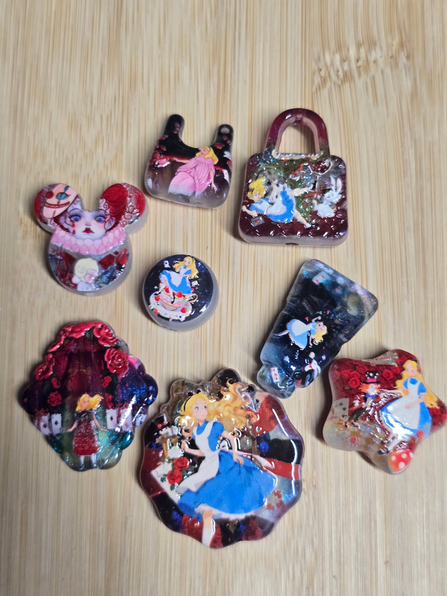 Acrylic/ resin beads- printed character beads style