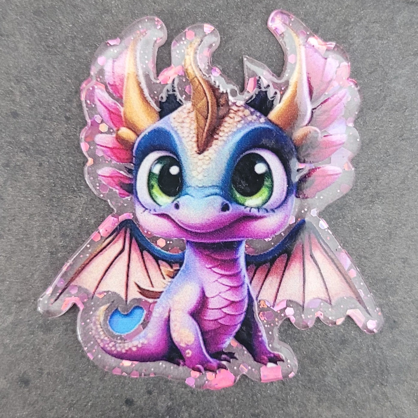 Acrylic flatback diy- pink baby dragon