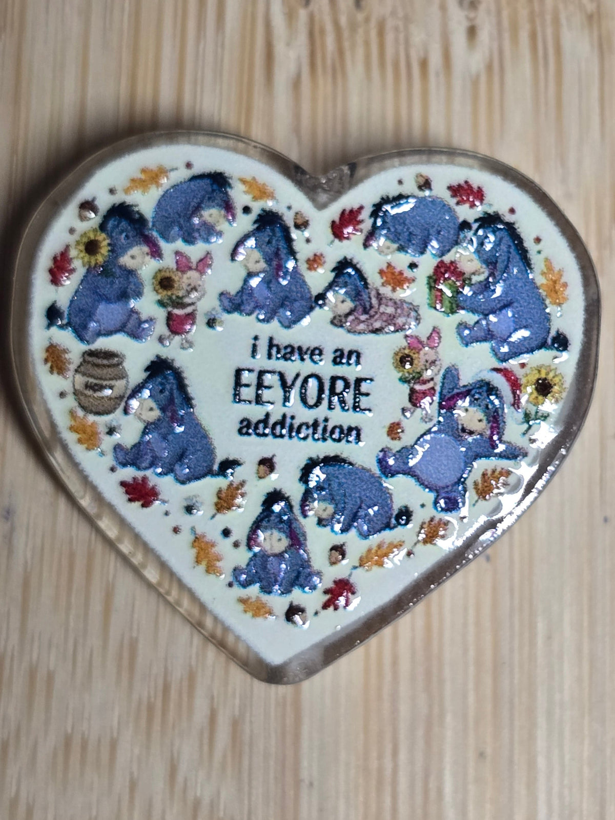Acrylic focal beads- love winnie and friends