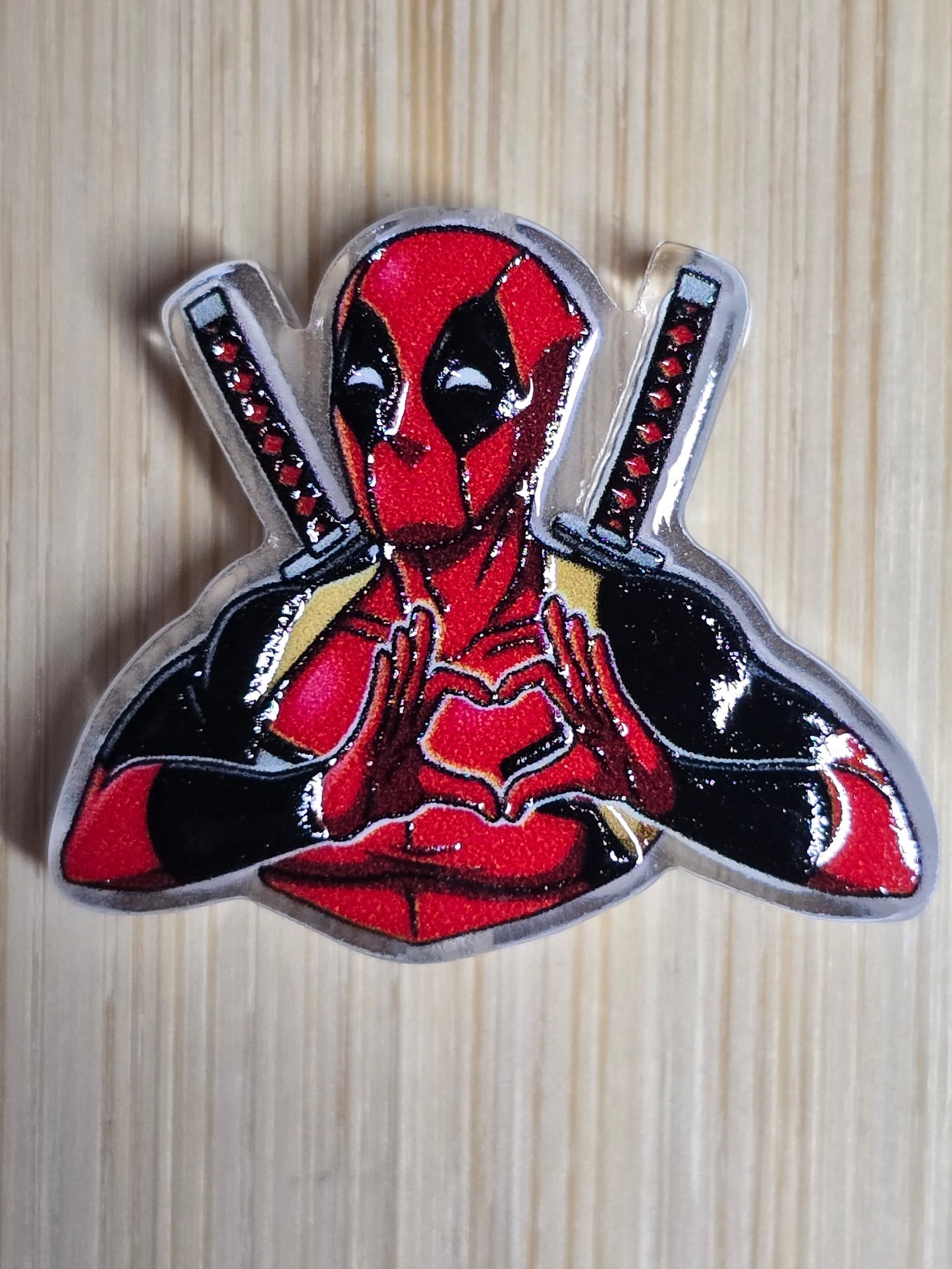 Acrylic focal beads superhero