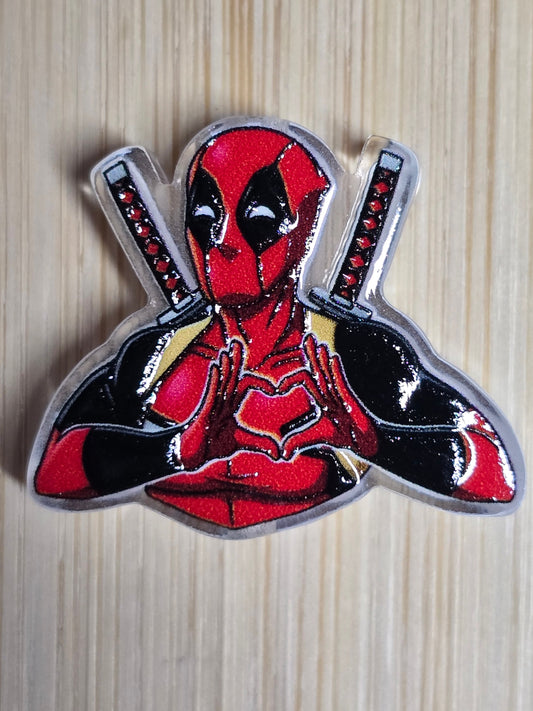 Acrylic focal beads superhero