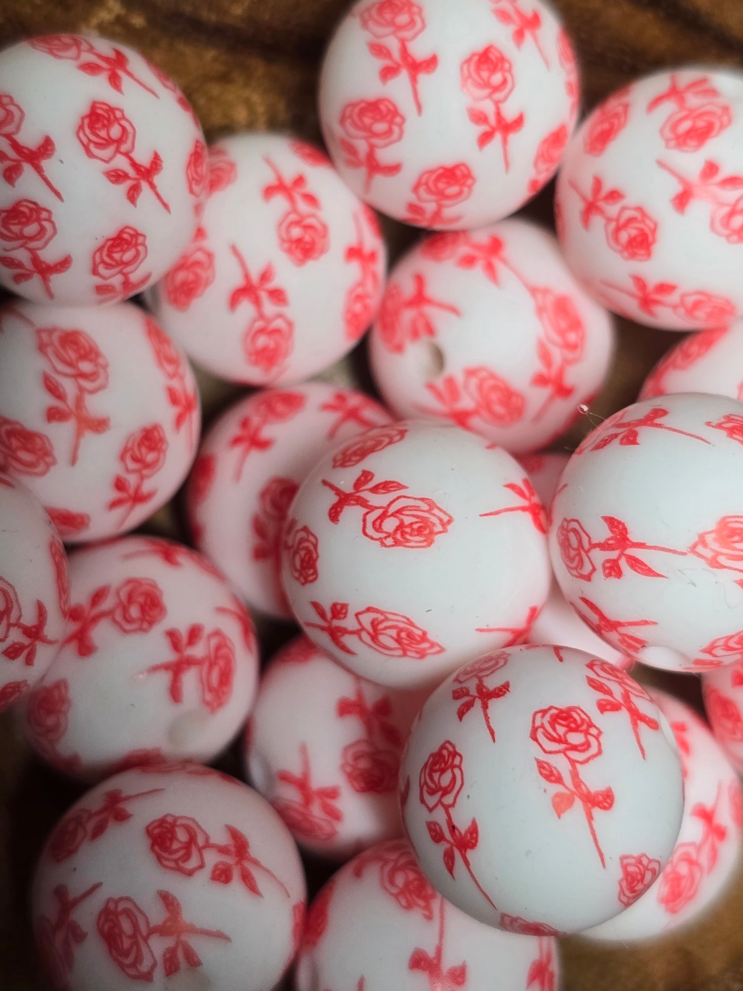 15mm silicone printed beads