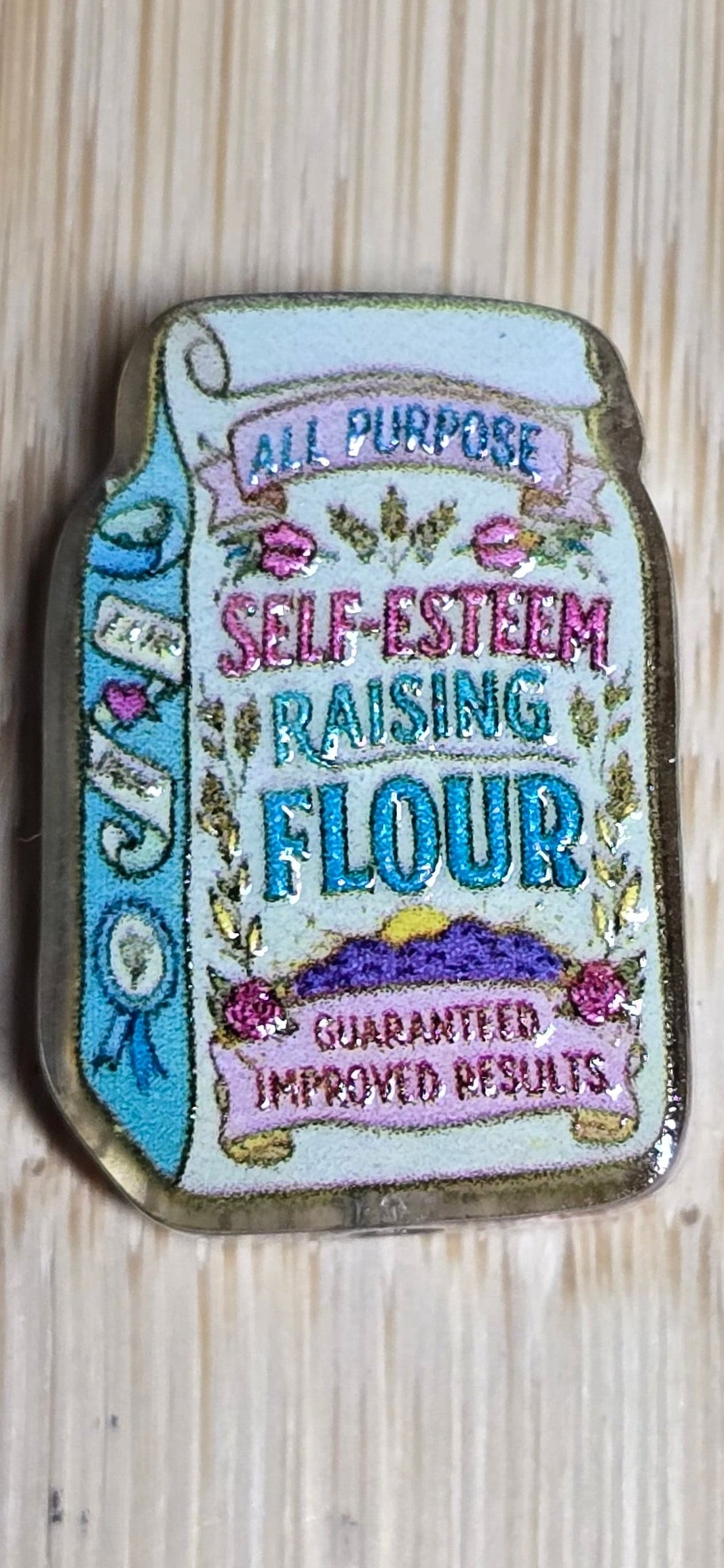 Acrylic focal beads - self esteem