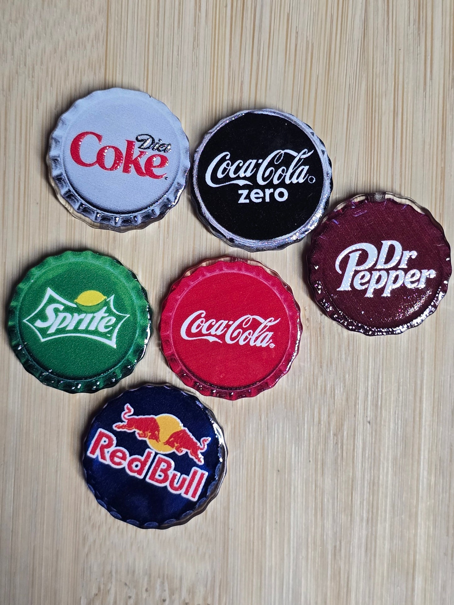 Acrylic focal beads bottle cap design