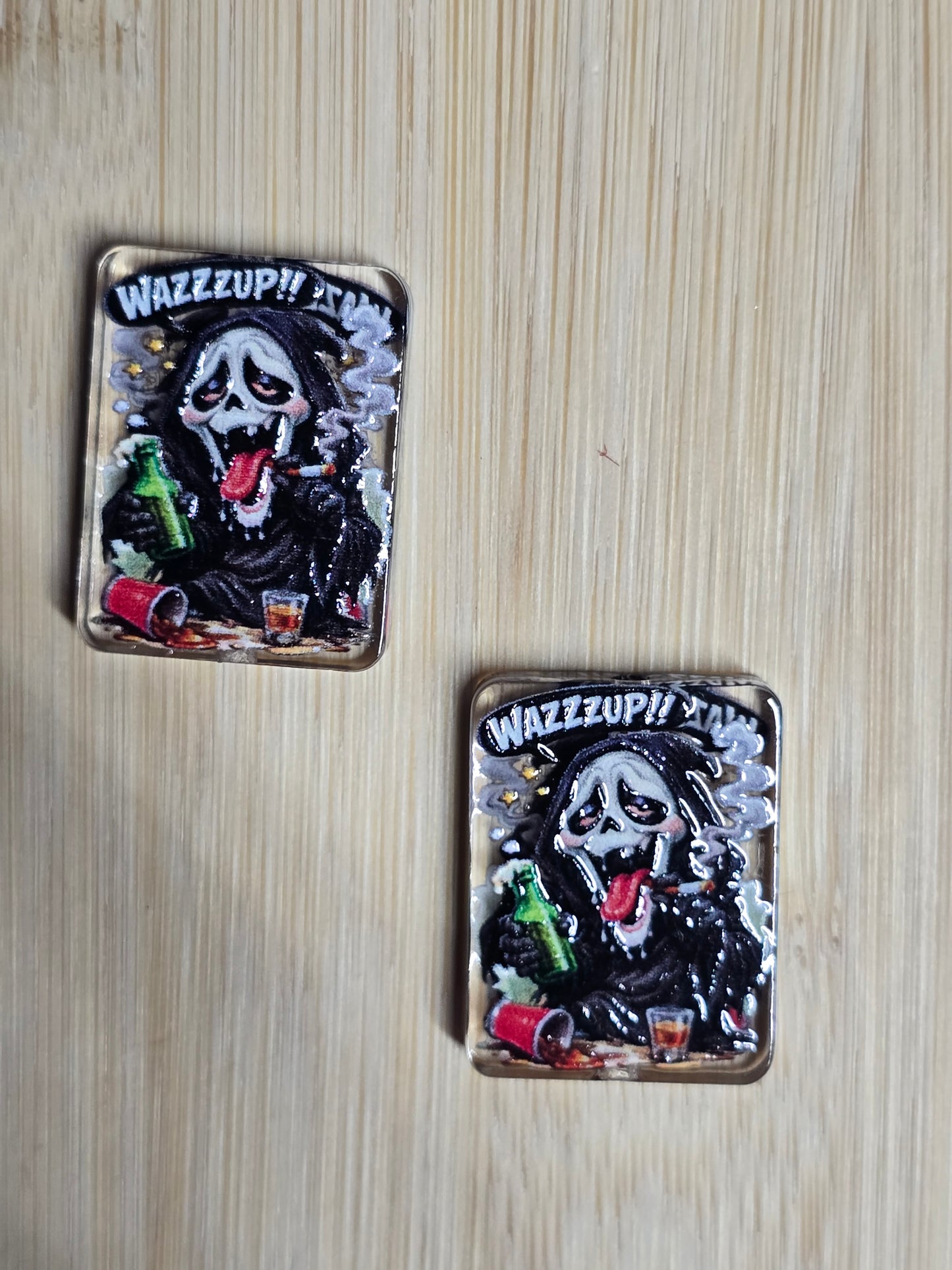 Focal- acrylic focal beads- horror