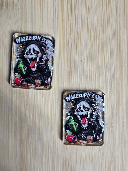 Focal- acrylic focal beads- horror