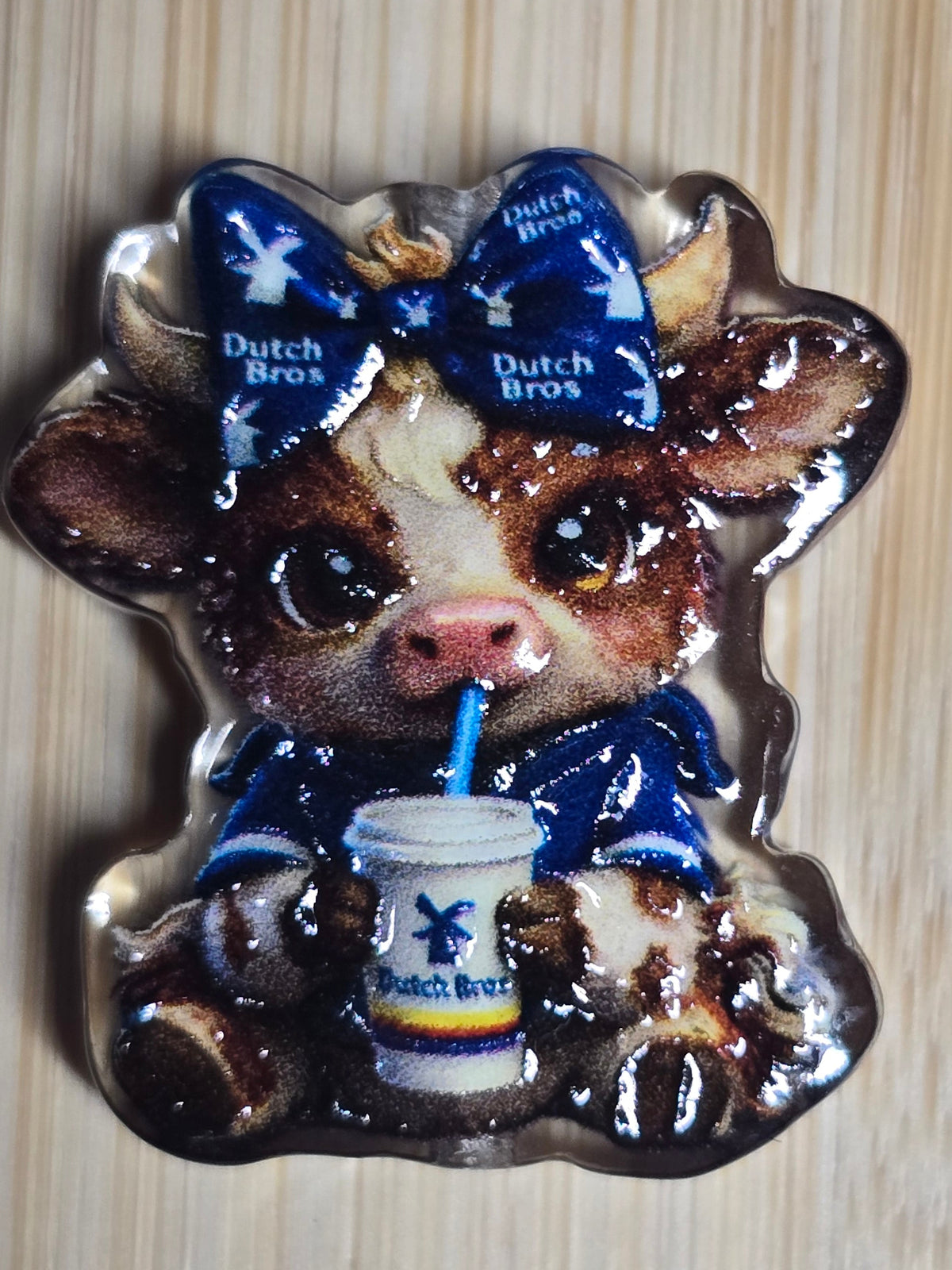 Acrylic focal beads Cute cows