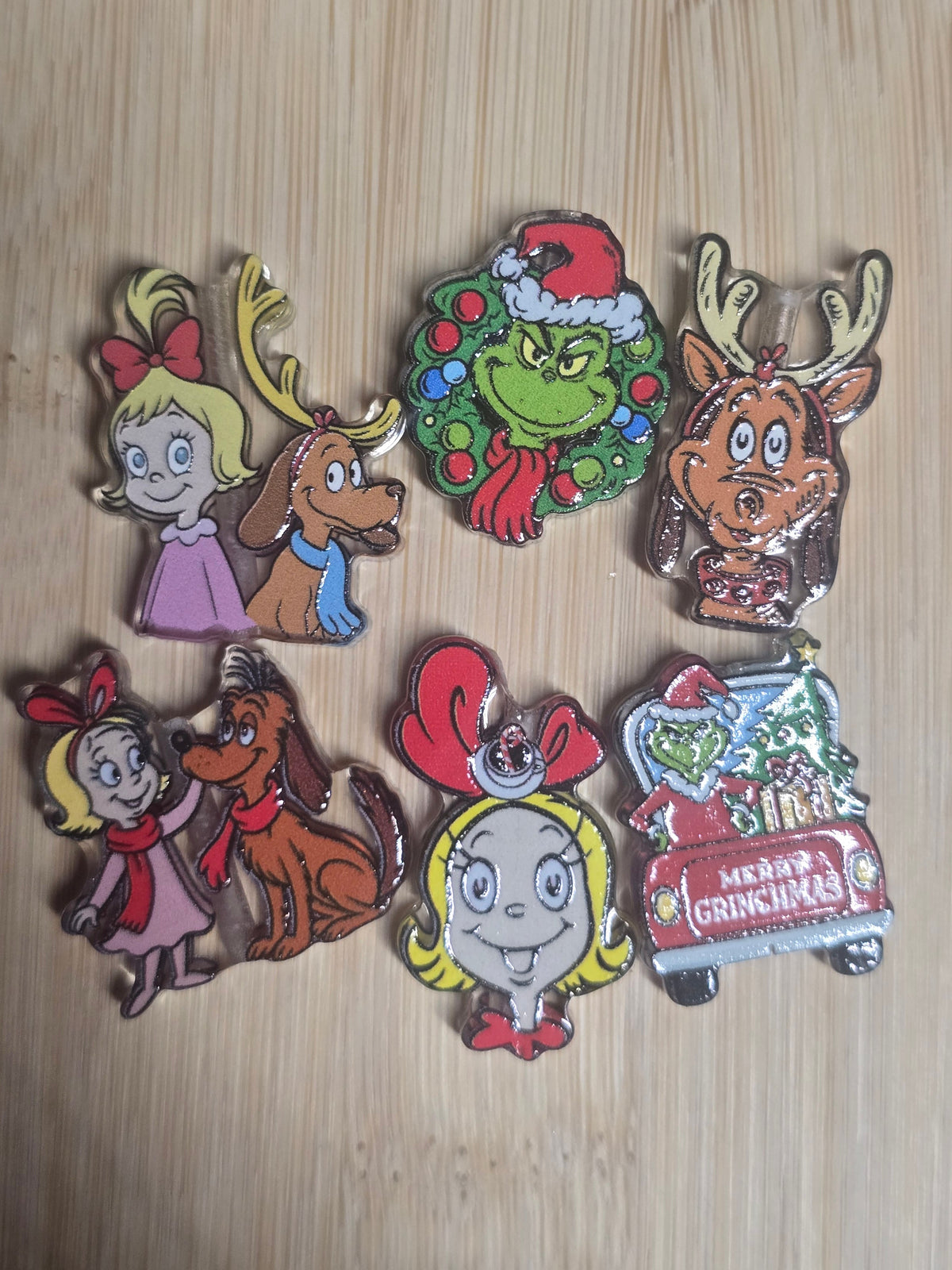 Acrylic focal beads christmas inspired from popular christmas cartoon