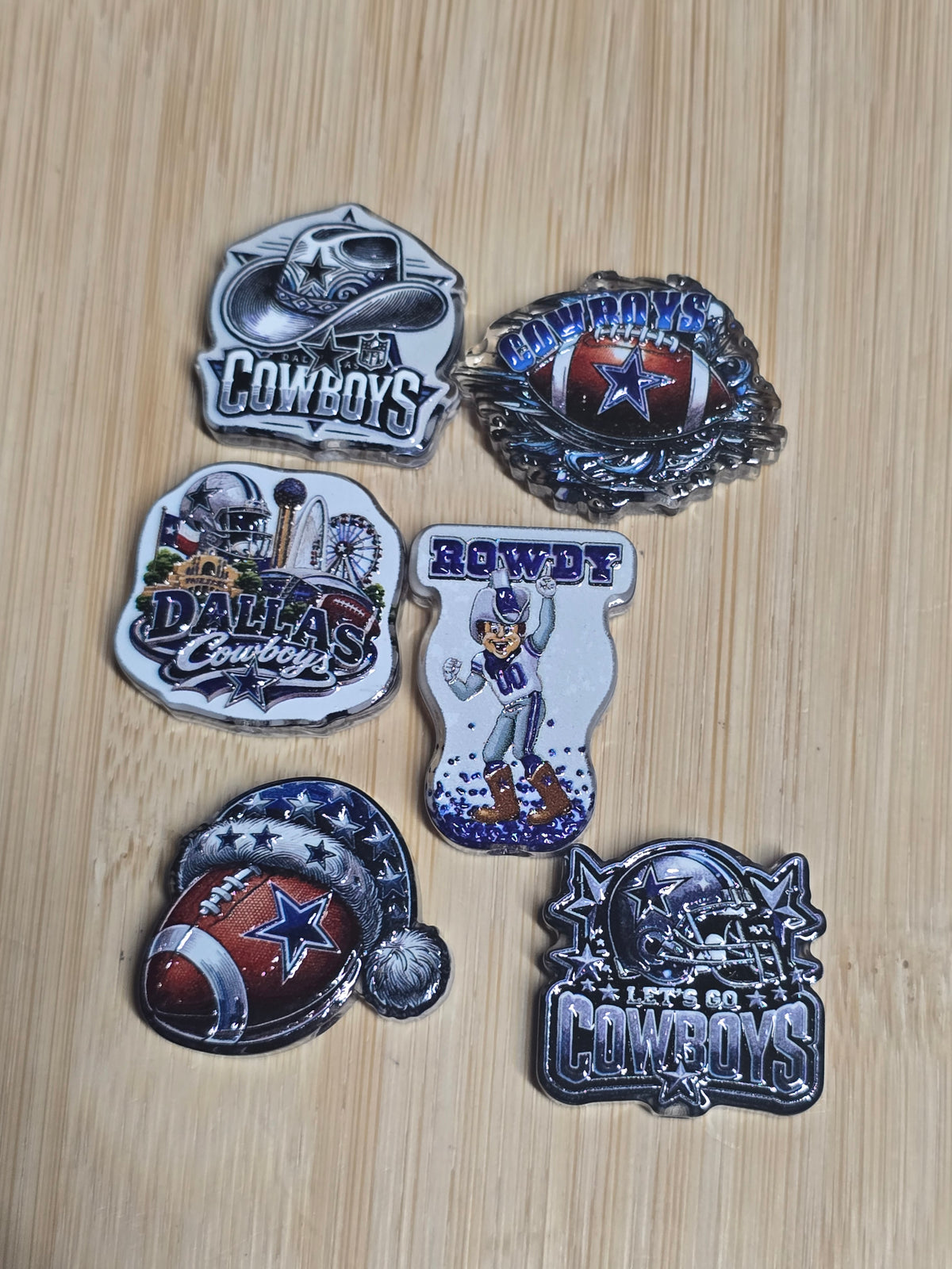 Acrylic focal beads- sports teams