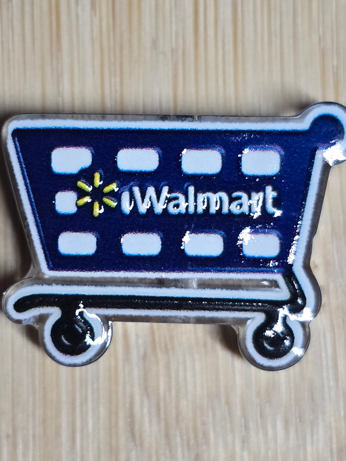 Acrylic focal beads- shopping carts