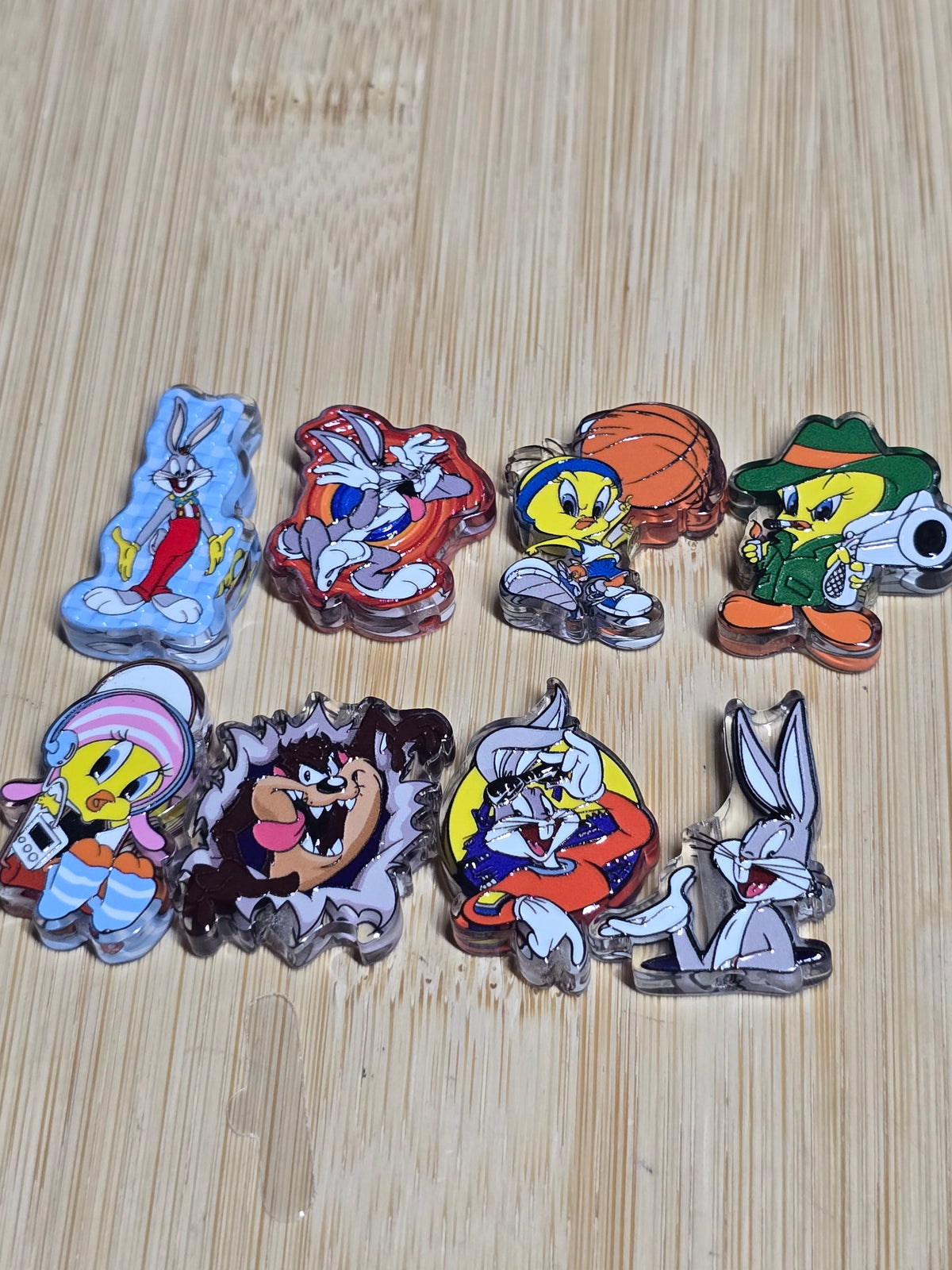 Acrylic focal beads- WB characters