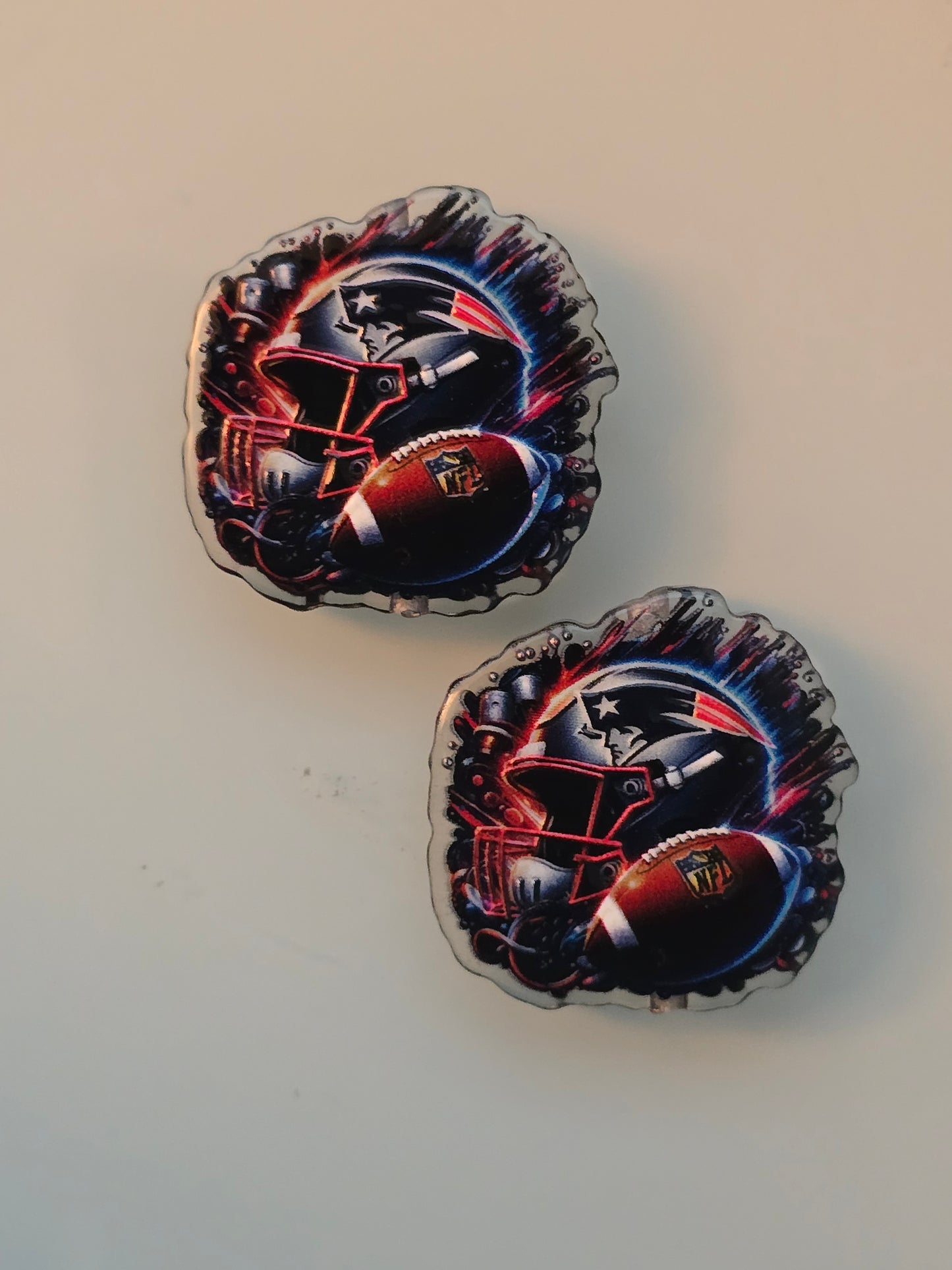 Acrylic focal beads nfl football teams