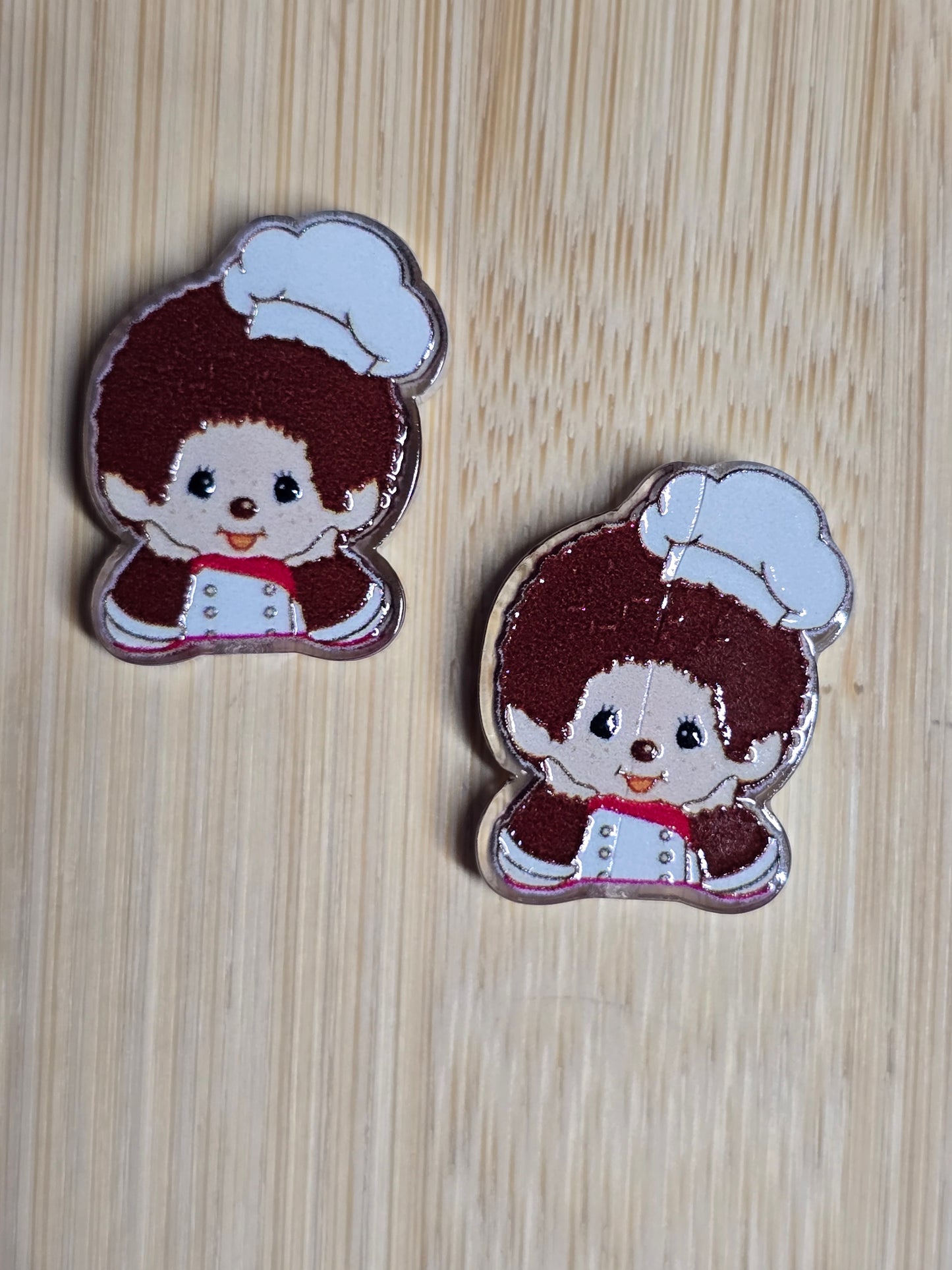 Acrylic focal beads 70's doll