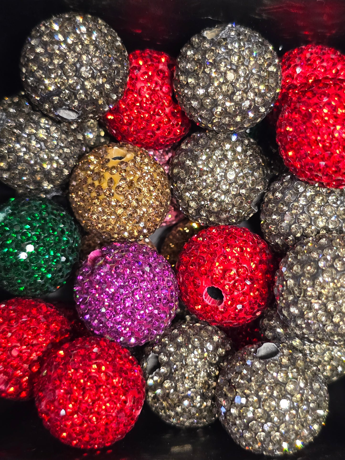 Rhinestone beads 20mm