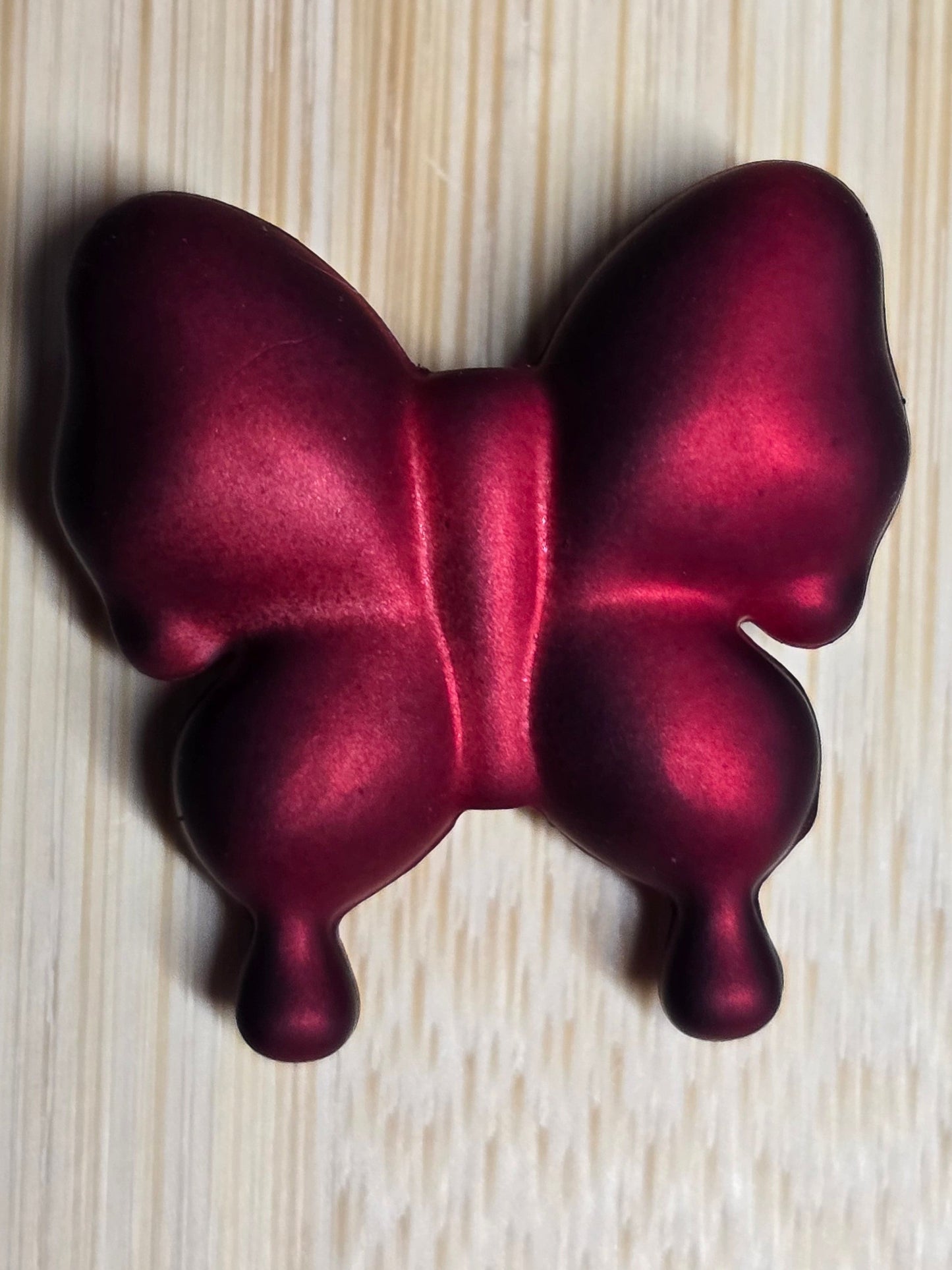 Resin puffy matte colored butterfly beads