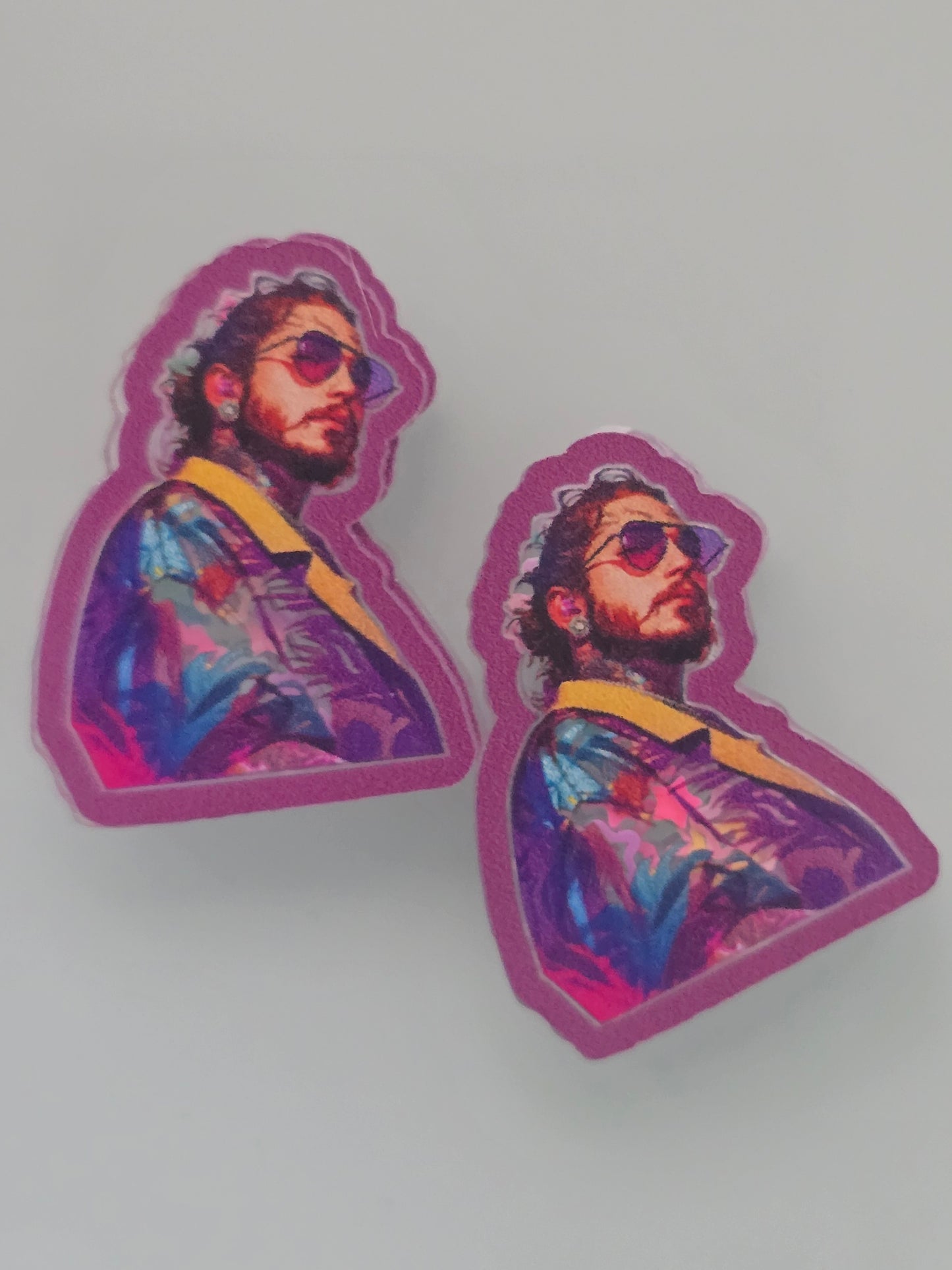 Acrylic focal beads- shaker style- singer