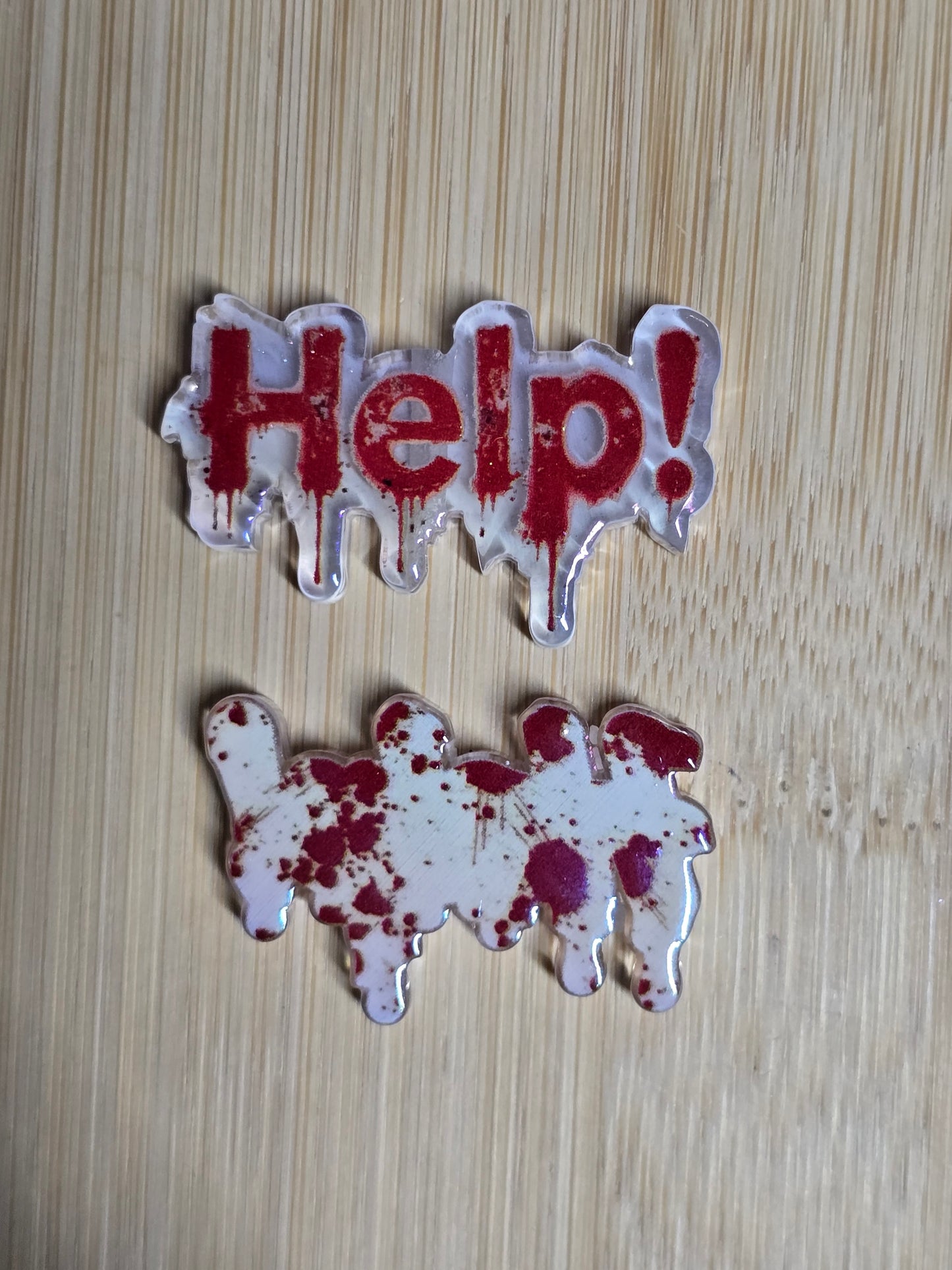 Acrylic focal beads horror style help!