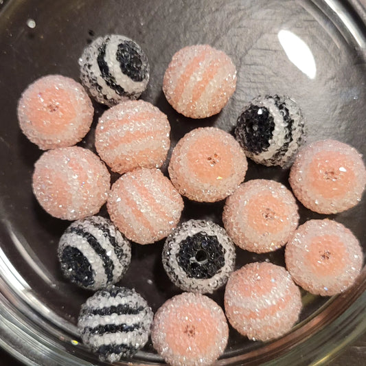 Striped sugar beads