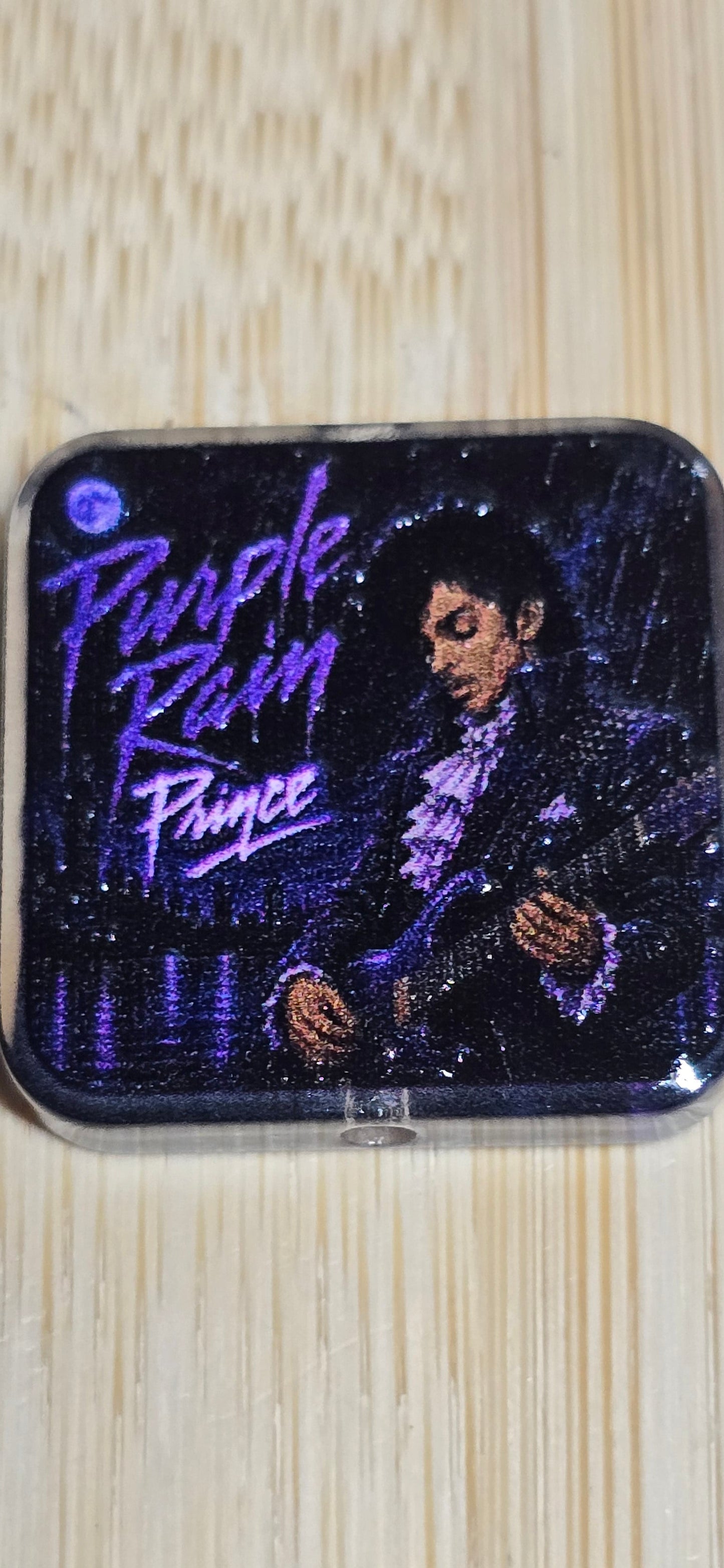 Acrylic focal beads- purple singer