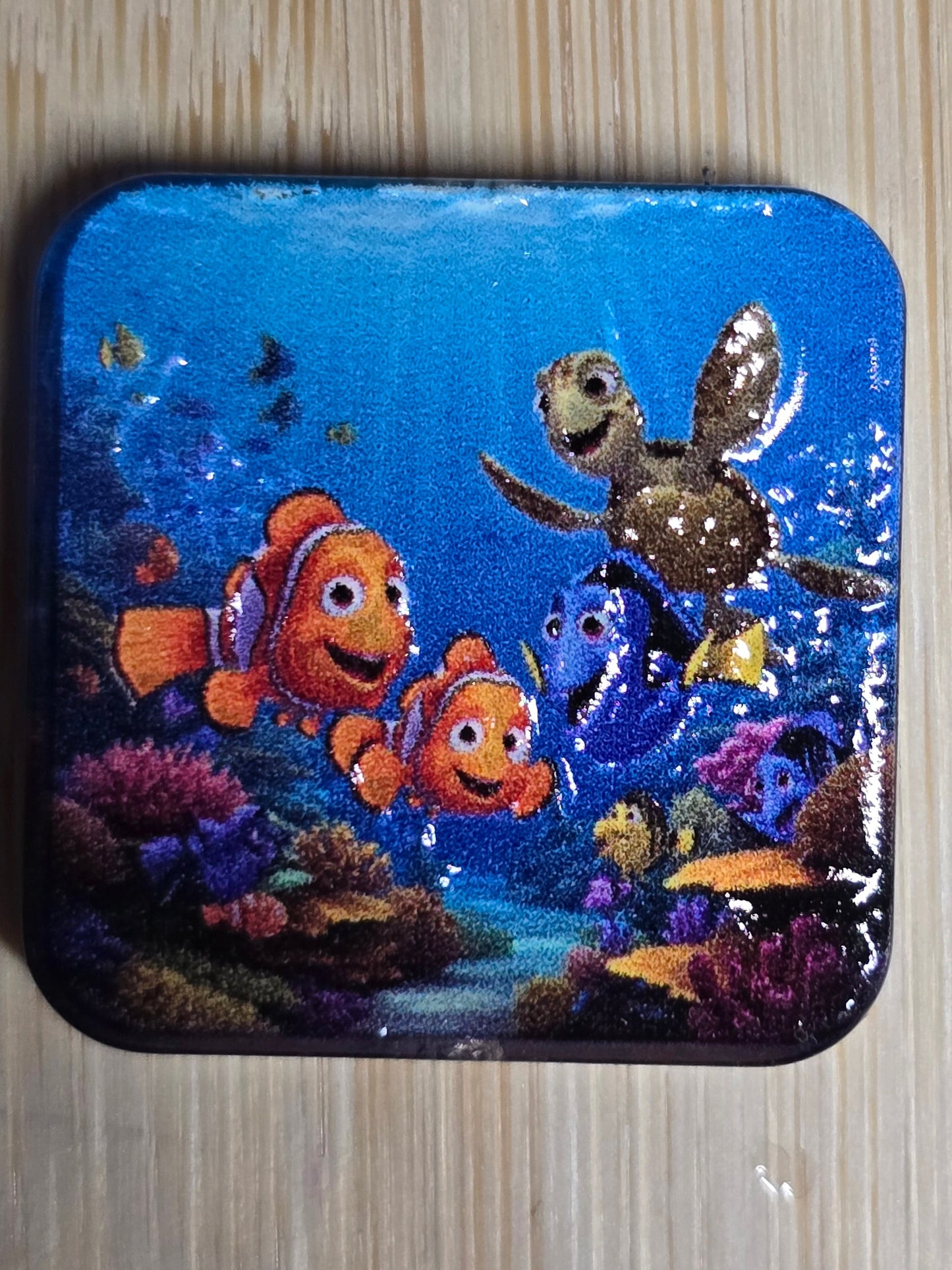 Acrylic focal beads orange fish