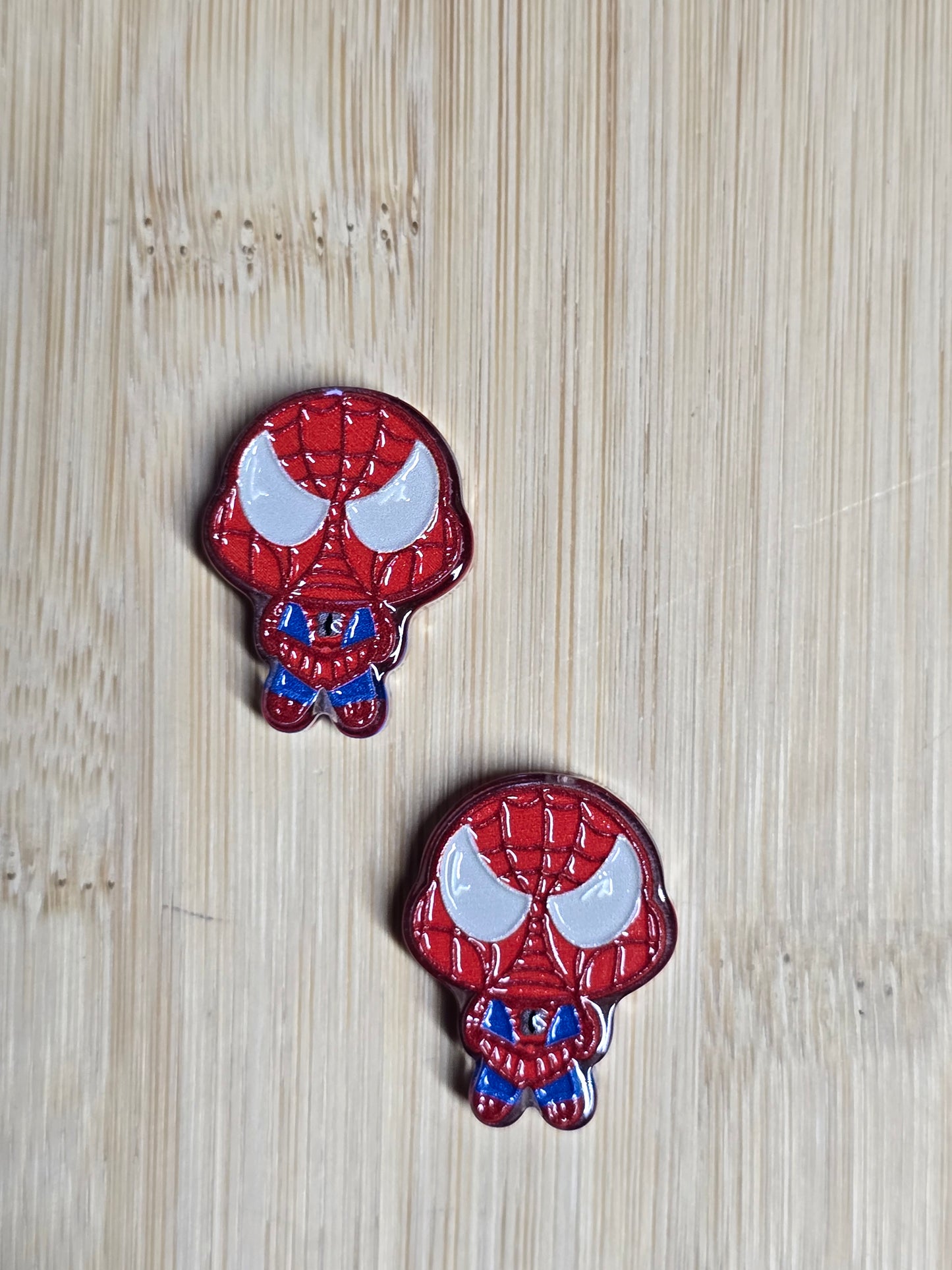 Acrylic focal beads spider superhero