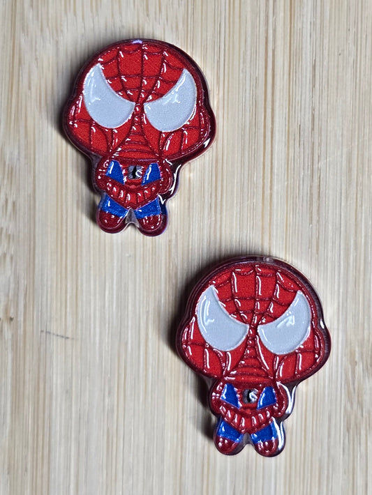 Acrylic focal beads spider superhero