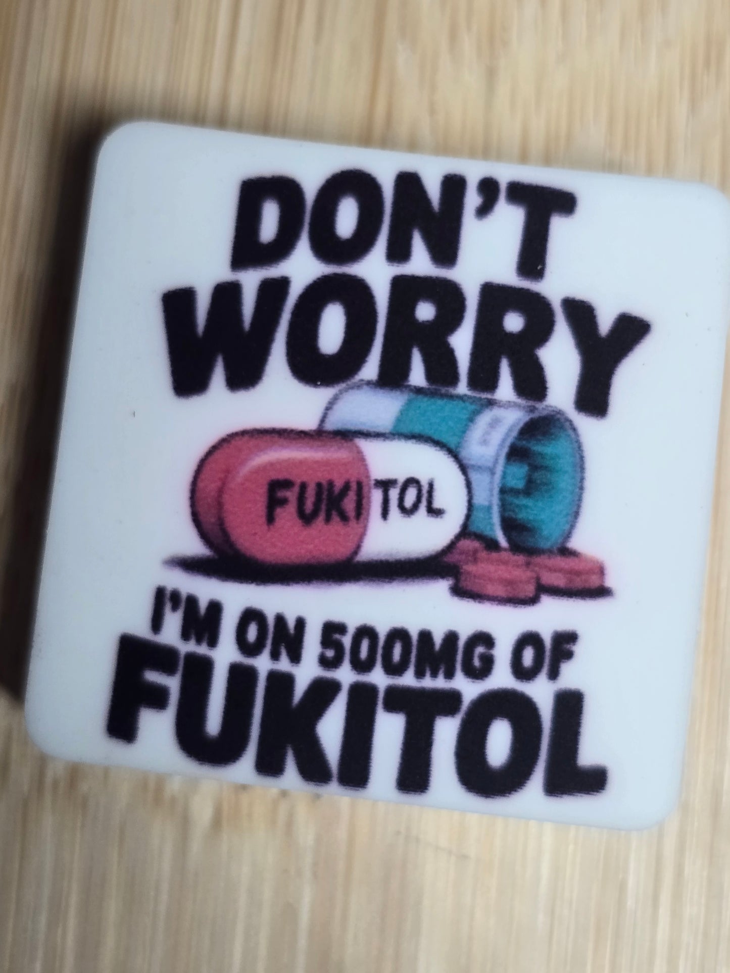 Focal silicone beads sarcastic humor